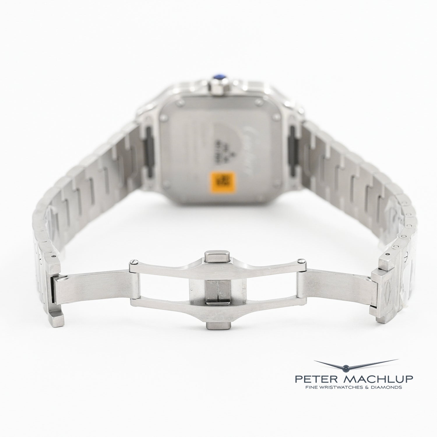 Cartier Santos MM Automatic Watch for Men - Luxury Stainless Steel Timepiece with Date Display - Perfect for Business, Formal Events & Everyday Wear