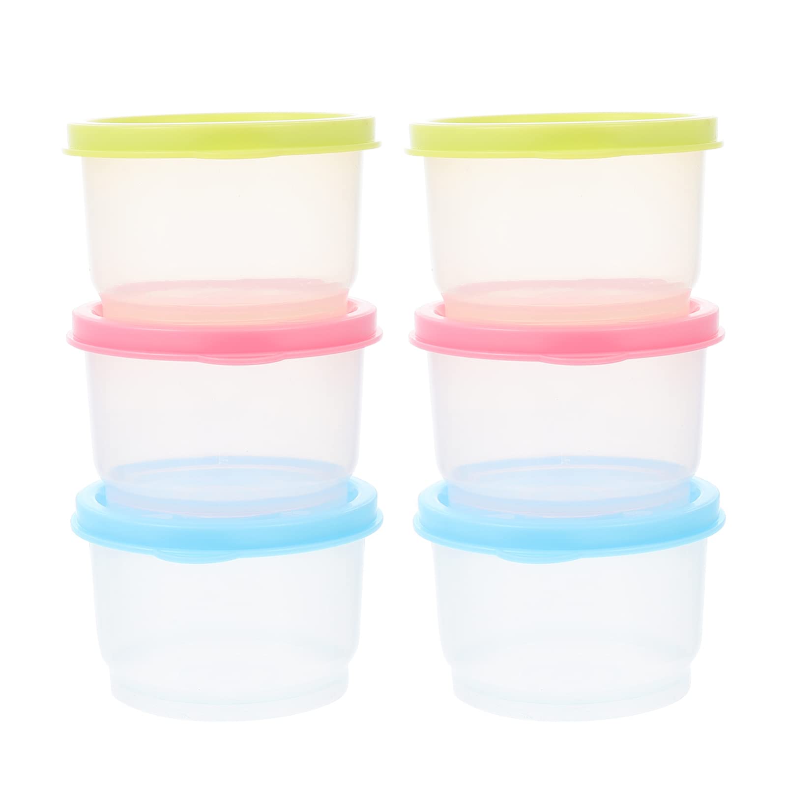 6-Piece Mini Food Storage Containers Set - Airtight BPA-Free Fresh-Keeping Kitchen Organizer with Lids for Fridge, Freezer & Pantry (Mixed Colors) - Perfect for Meal Prep, Leftovers & Snack Storage