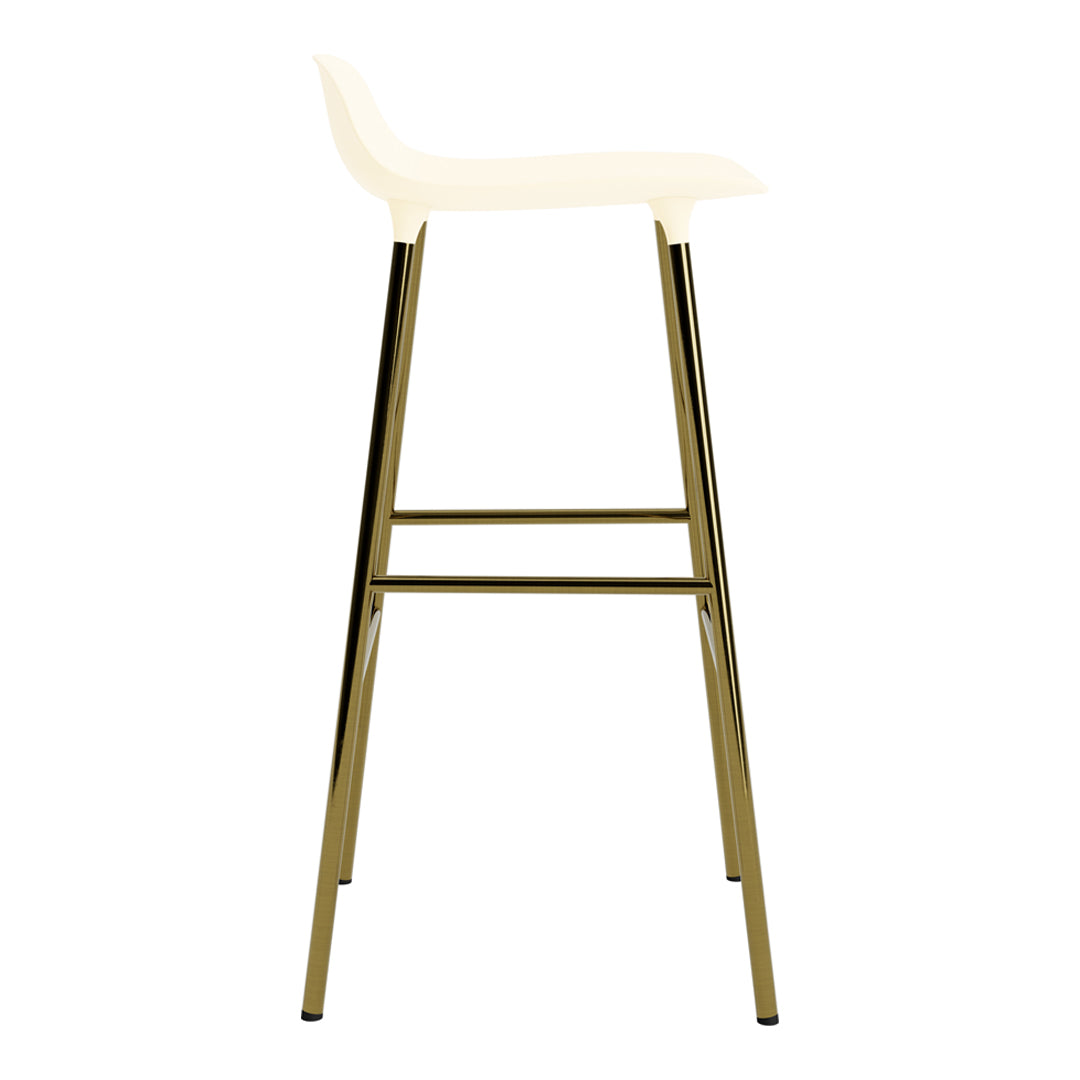 Modern Metal Bar Stools with Form Design - Adjustable Height Counter Stools for Kitchen, Dining & Home Bar - Industrial Style Seating for Restaurants & Cafes