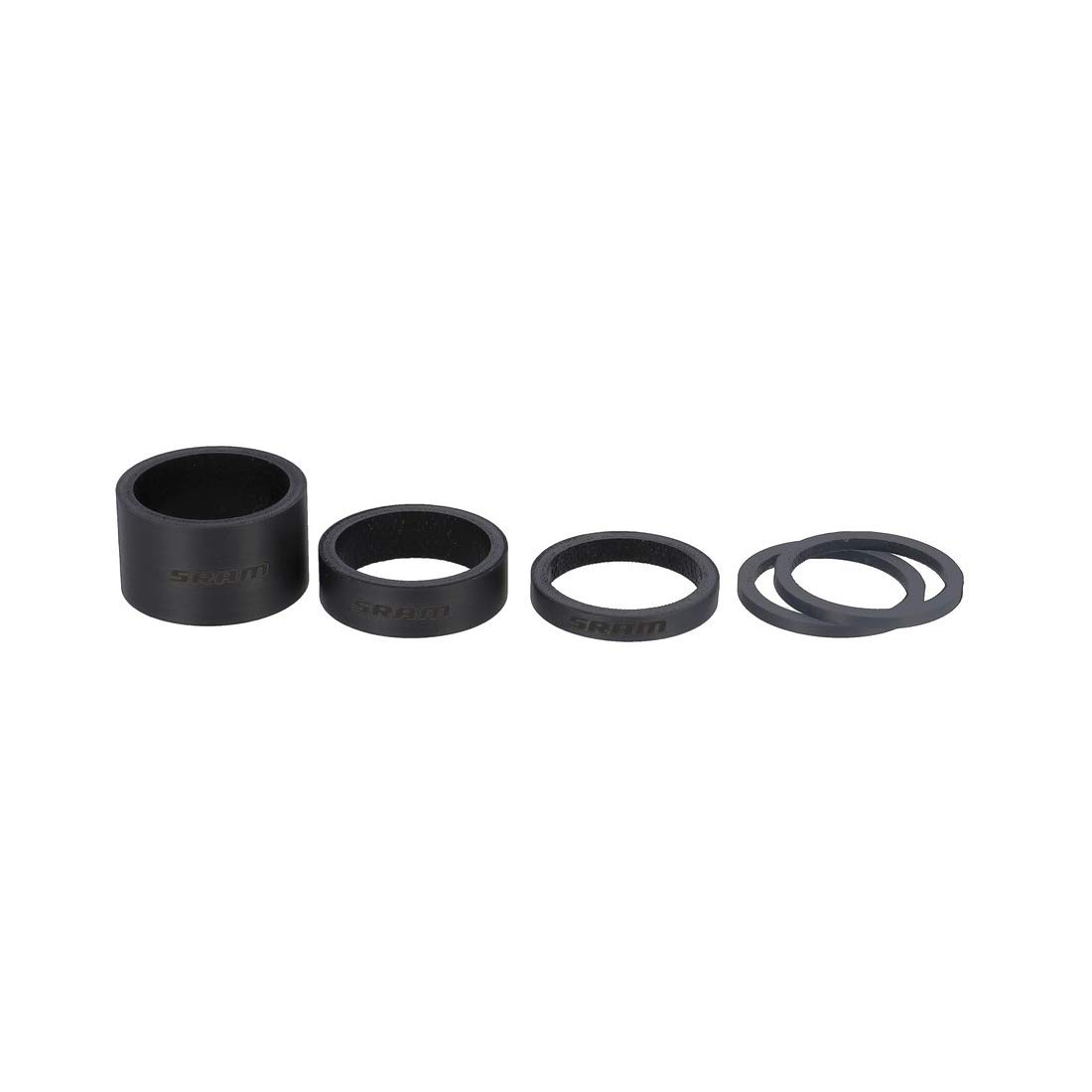 SRAM Headset Spacer Set - UD Carbon Fiber - Gloss Black - Compatible with Road & Mountain Bikes - Perfect for Bike Maintenance & Upgrades