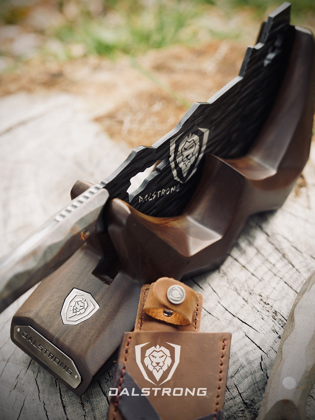 Dalstrong Obliterator Cleaver Knife - Premium Barbarian Series with Acacia Wood Stand - Perfect for Butchering, Meat Processing & Outdoor Cooking