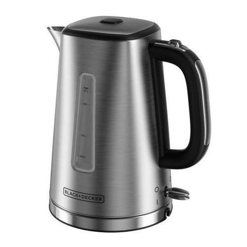 BLACK+DECKER KE3100SKT Stainless Steel Cordless Electric Kettle - Fast Boiling, Auto Shut-Off - Perfect for Home, Office & Travel - Factory Certified with Full Warranty