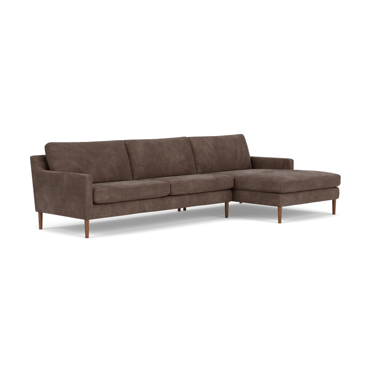 Astha Fabric Right Chaise Sofa - Modern Upholstered Sectional Couch for Living Room, Lounge & Small Spaces