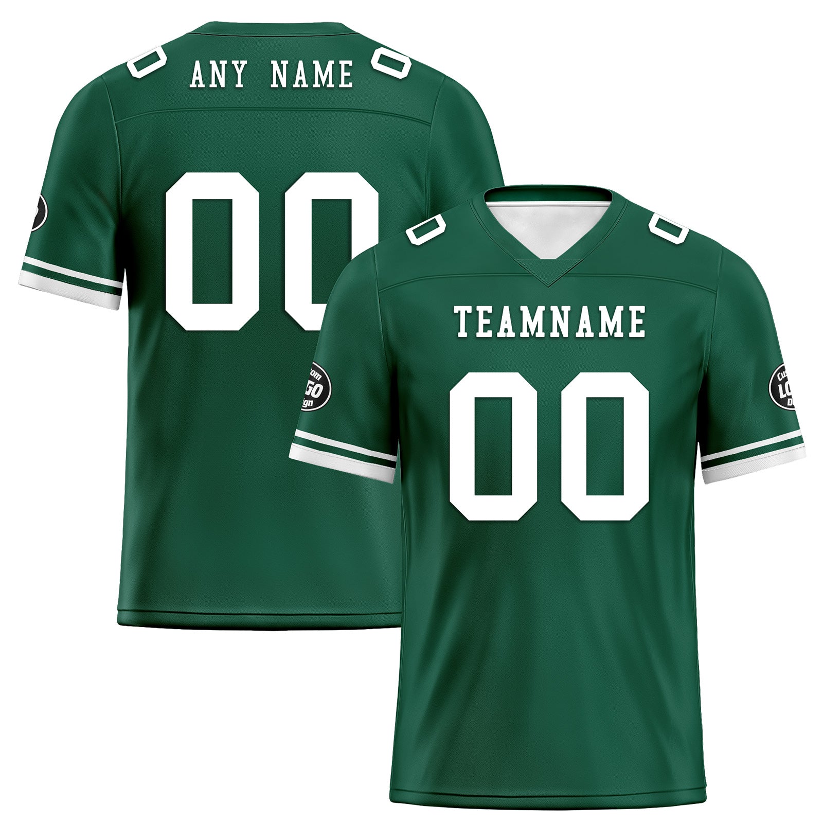 Custom Green & White New York Football Jersey with Firesoul Sports Shoes - Personalized Combo Set for Fans | Game Day Outfit, Team Spirit Wear, Sports Enthusiast Gift