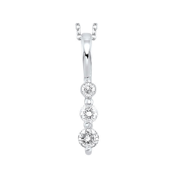 14K White Gold Diamond Pendant (1/4 CTW) - Elegant Necklace for Women, Perfect for Anniversary, Wedding & Special Occasion Gifts