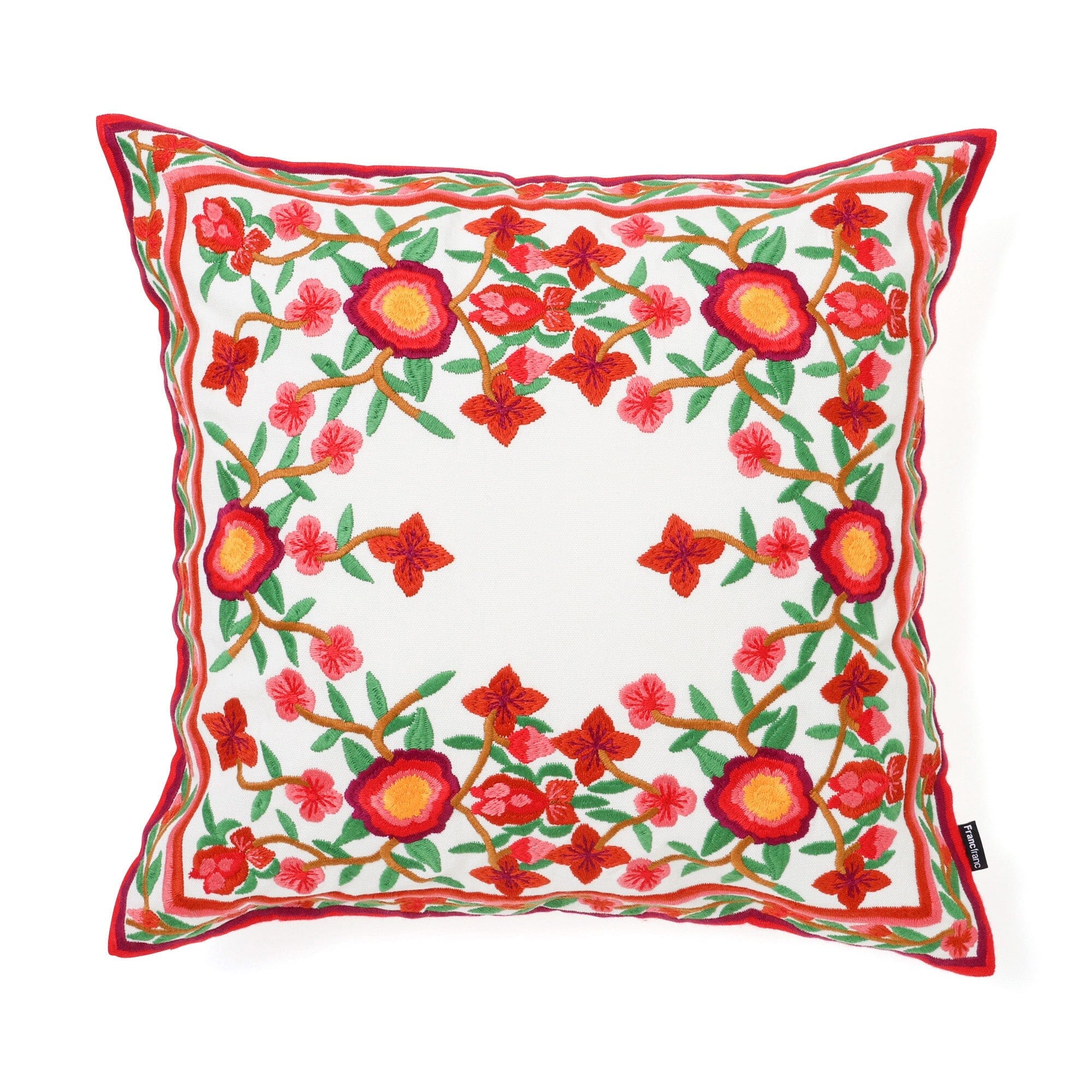 Premium 18x18 Inch Flower Print Cushion Cover - Soft Decorative Pillow Case for Sofa, Bed, Living Room - Home Decor Accent for Cozy Comfort