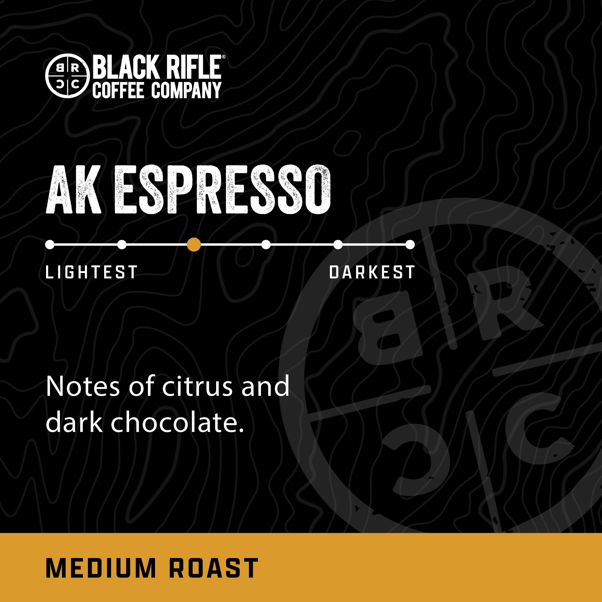 Black Rifle Coffee Company AK Espresso Medium Roast Ground Coffee - 12 oz Bag for Home Brewing & Office Use | Rich Flavor & Aromatic Blend