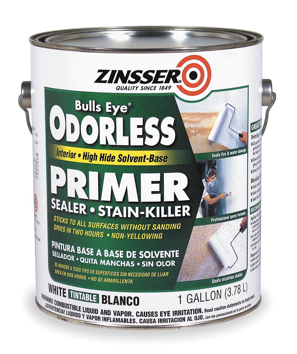 Zinsser 1 Gallon White Interior Primer Sealer Stain Killer - Covers 350 to 450 Sq Ft Per Gallon (Model 3951) - Perfect for Walls, Ceilings & Wood Surfaces Before Painting