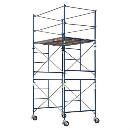 Complete Scaffold Tower with Casters - Heavy Duty Aluminum Scaffolding System for Construction & Home Renovation | Easy Mobility & Safe Work Platform