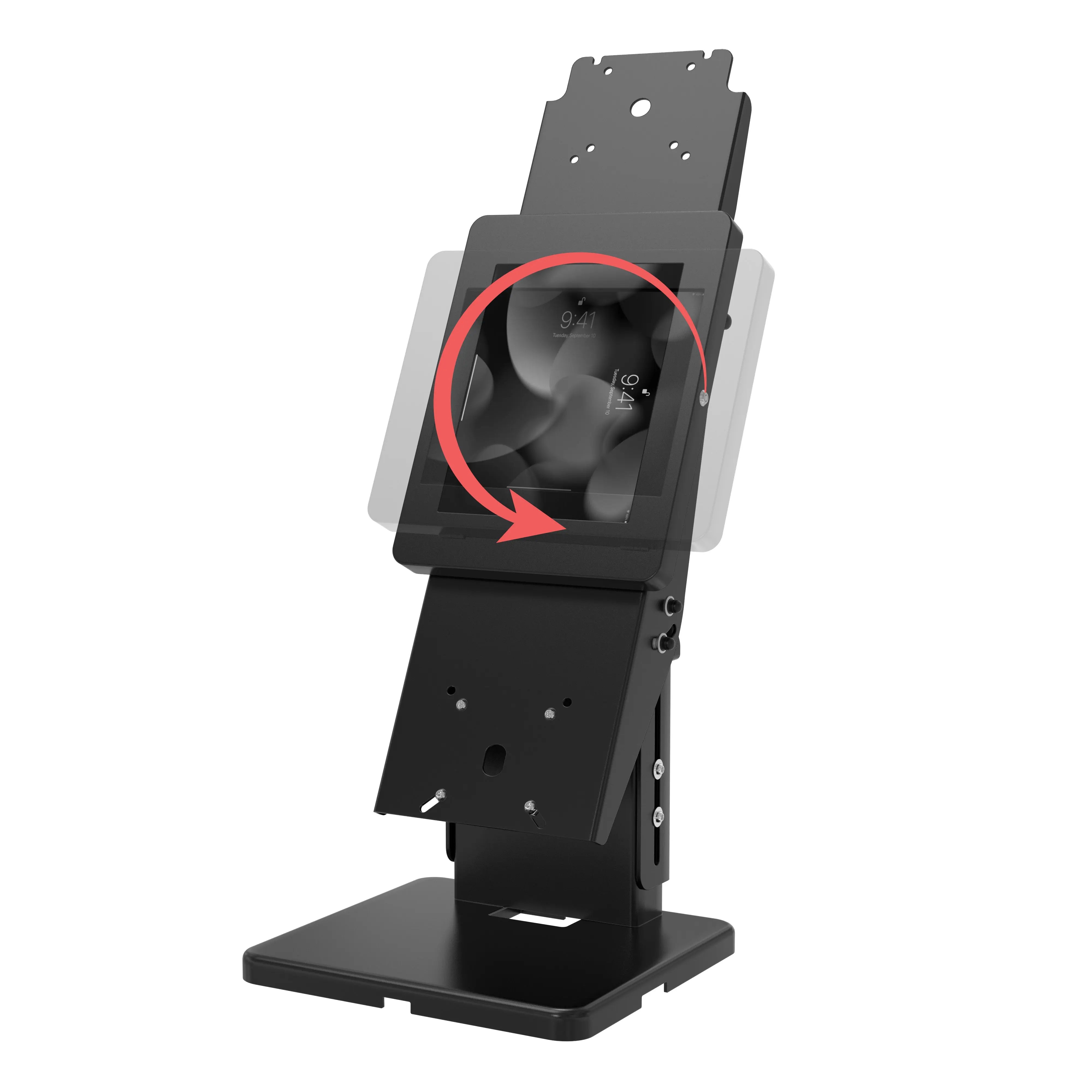 Triple Screen Adjustable Kiosk with Security Enclosures - Heavy Duty Commercial Stand for Retail, Banking & Public Spaces - Secure Touchscreen Display for Self-Service Terminals & Digital Signage