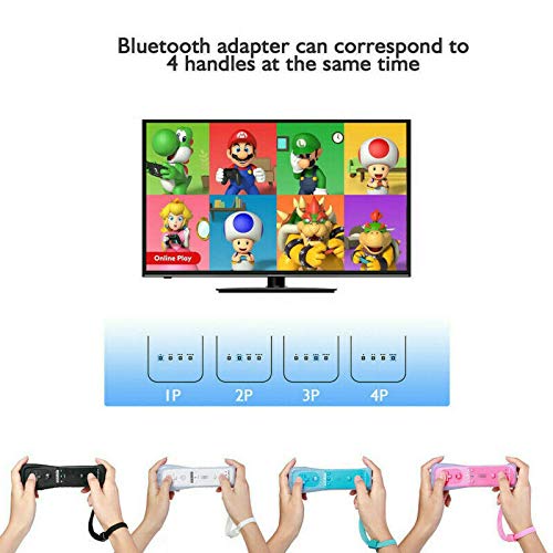 Wireless Motion Plus Remote & Nunchuk Controller Set for Nintendo Wii/Wii U - Built-in Gyro Sensor, Includes Silicone Case & Hand Strap (White) - Perfect for Wii Sports, Mario Kart & Family Gaming Parties