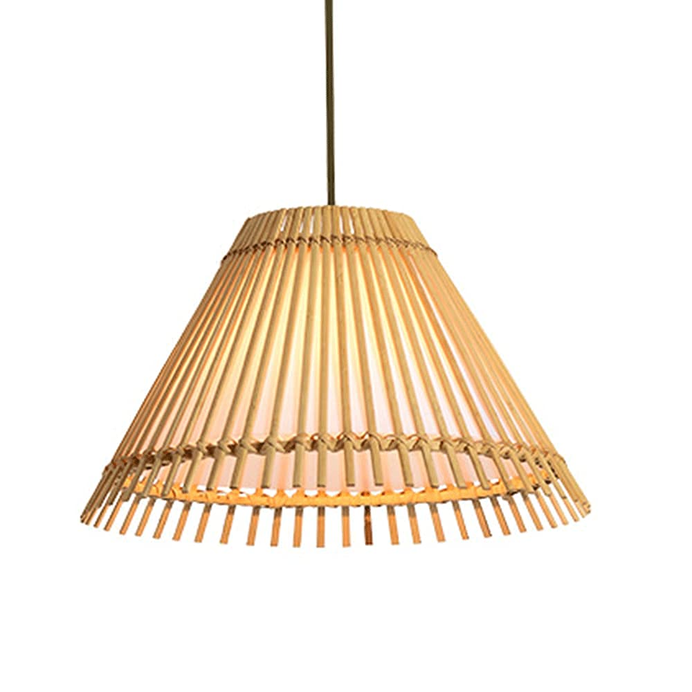 Vintage Japanese Style Rattan Pendant Light - Hand-Woven Wicker Boho Chandelier for Living Room, Bedroom, Restaurant & Cafe - Perfect for Teahouse, Bar, Dining Room and Club Decor