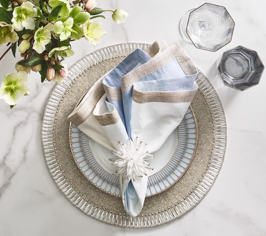 Premium Bevel Edge Placemats Set of 4 - Elegant Table Setting for Dining Room, Kitchen & Holiday Decor - Heat Resistant & Non-Slip Place Mats for Dinner Parties & Everyday Use