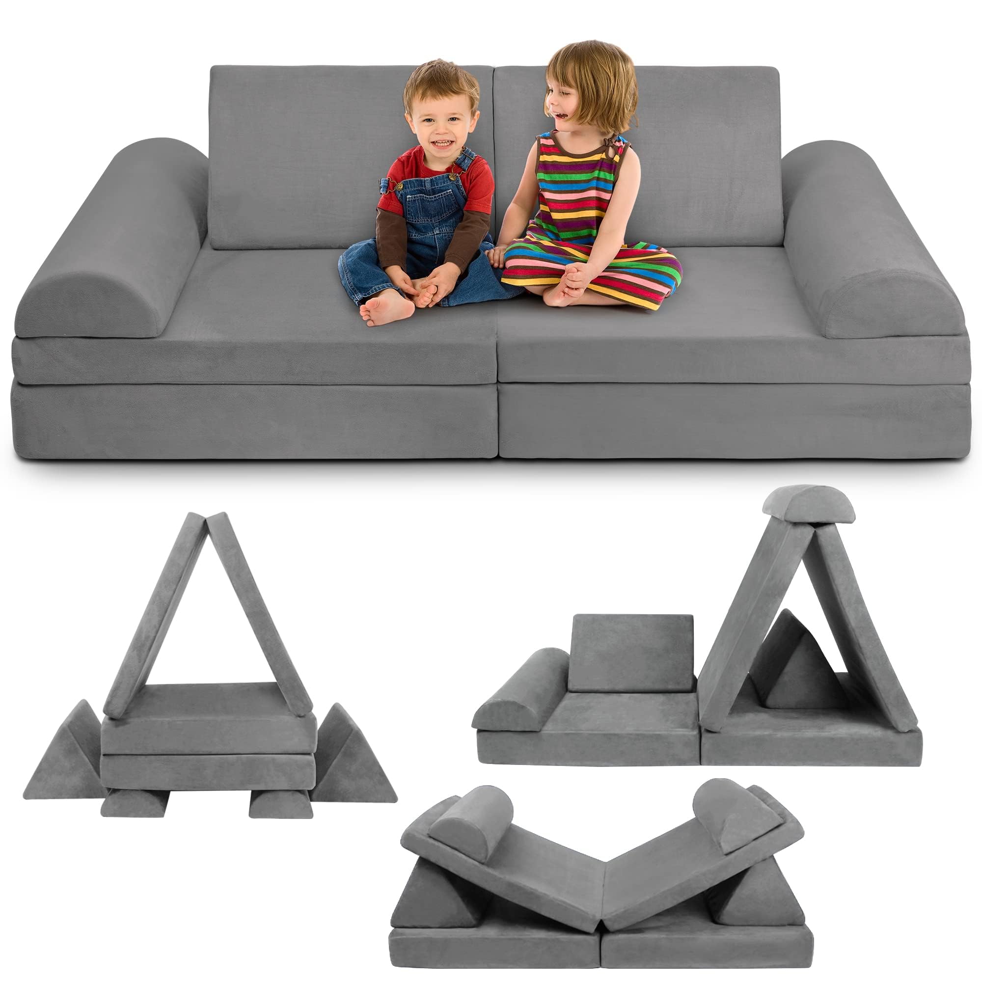 TOLEAD Kids Play Couch Sofa - Imaginative Play Furniture for Toddlers to Teens, Large Playroom Sofa for Boys & Girls | Perfect for Bedrooms, Playrooms & Creative Playtime