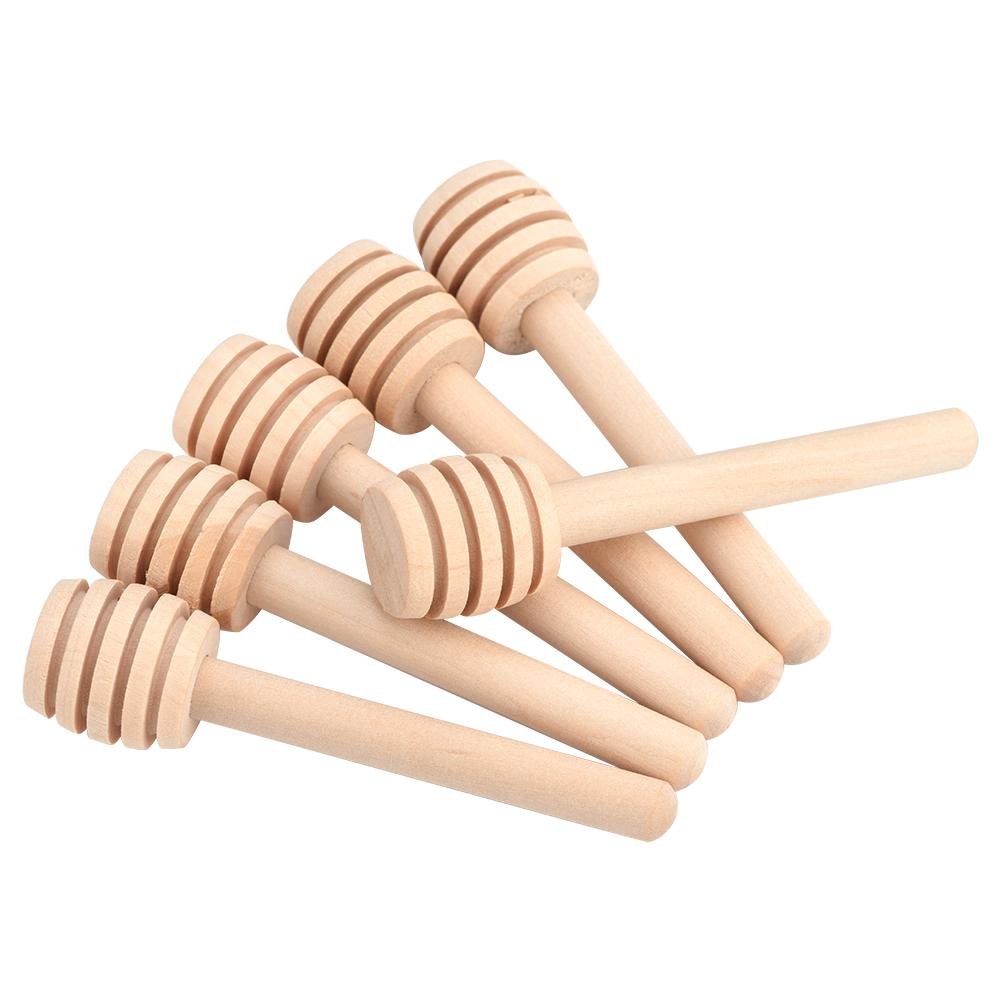 Wooden Honey Dipper Set - 50Pcs Mini Jam Stirring Sticks for Home & Kitchen Use