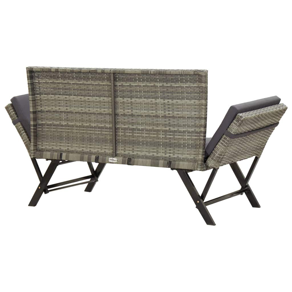 Outdoor Patio Bench with Cushions - 69.3