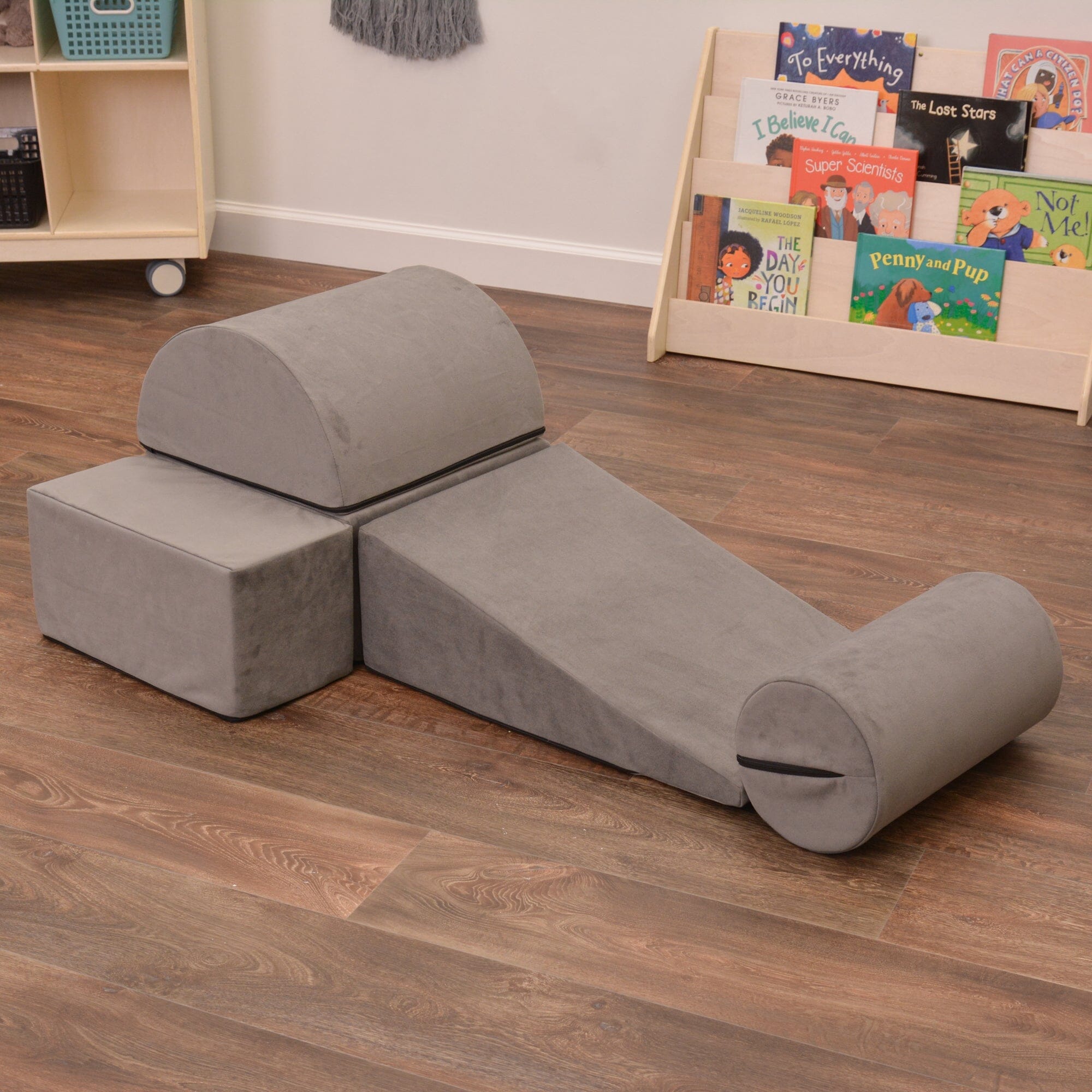 Premium Kids Play Couch with Removable Cushions & Accessories - Soft Modular Sofa for Toddlers, Children's Playroom, Reading Nook & Indoor Fort Building