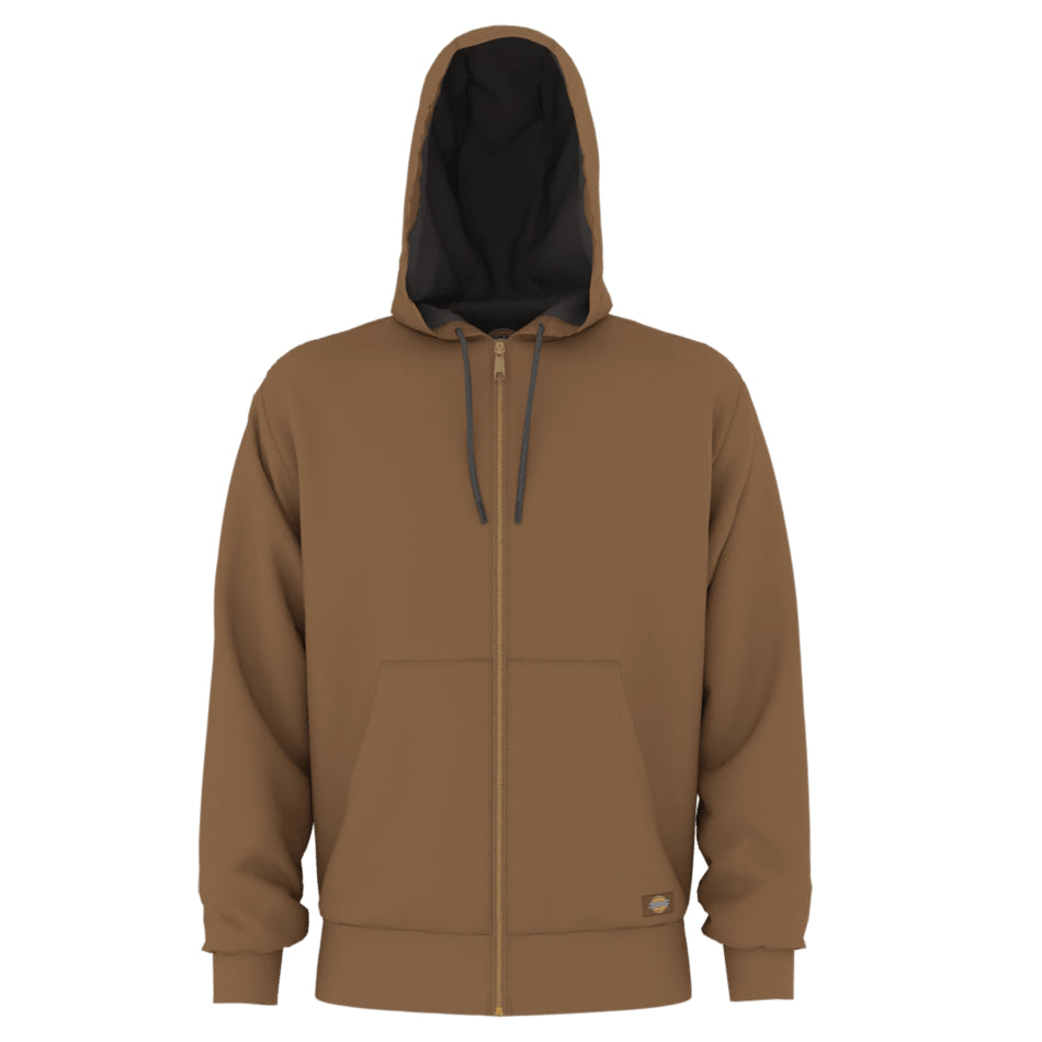Dickies Men's Thermal Lined Full Zip Fleece Hoodie - Warm Winter Jacket for Outdoor Work & Casual Wear | Cold Weather Fleece Pullover with Hood for Hiking, Camping & Everyday Use