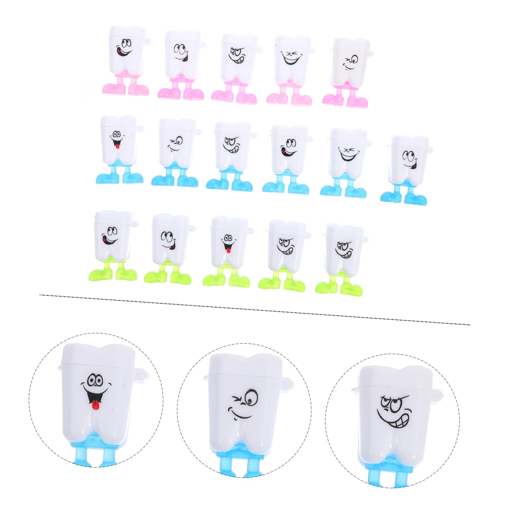 CIMAXIC 200 Pcs Plastic Tooth Storage Box - White Dental Organizer Case for Dentures, Braces & Toothbrush Heads | Perfect for Travel, Home & Dental Office Use