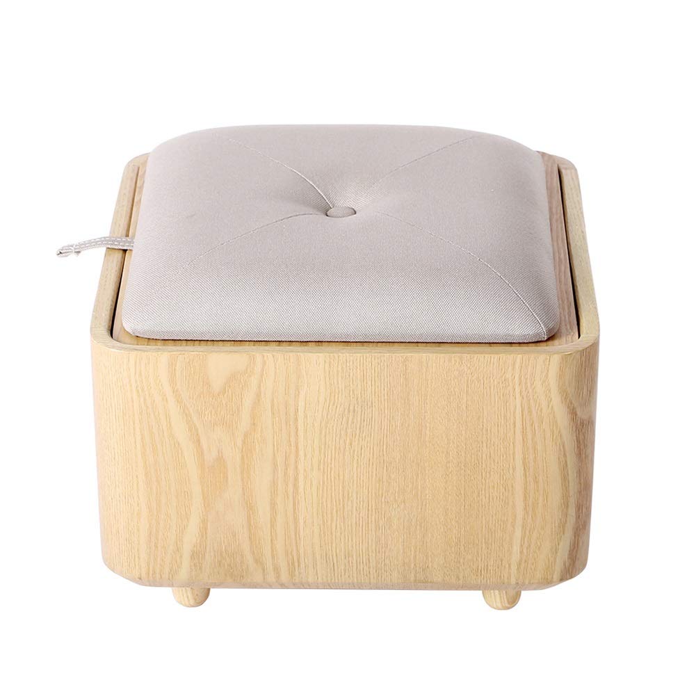 Folding Storage Ottoman Bench - Multifunctional Blanket Box, Coffee Table, Foot Rest & Seat with Comfy Sponge Cushion (White) - Perfect for Living Room, Bedroom & Nursery Organization