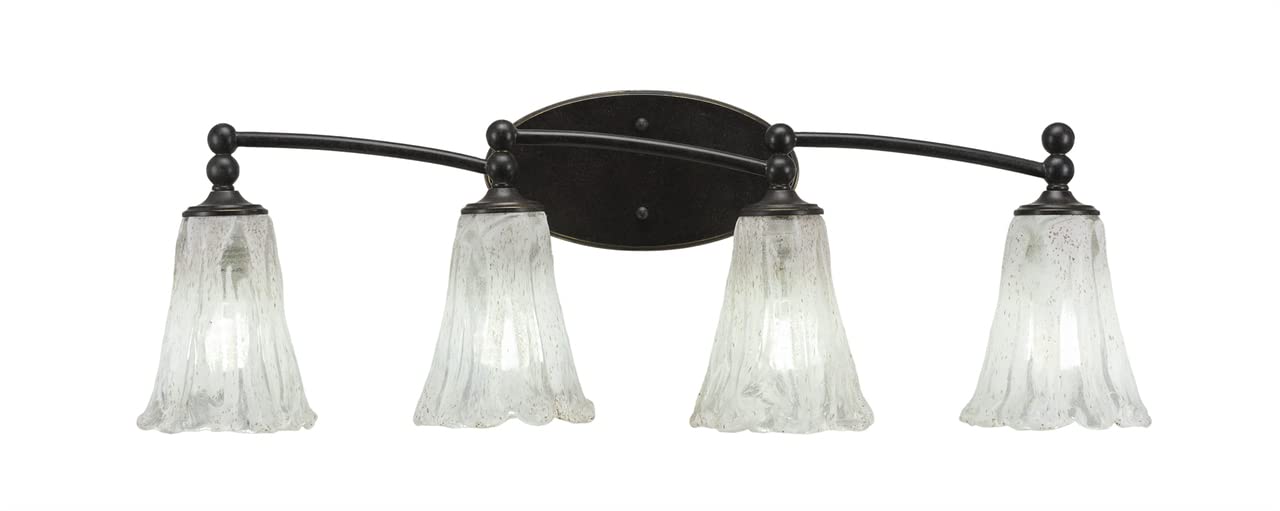 Capri 4-Light Bathroom Vanity Bar in Dark Granite - Modern Bathroom Lighting Fixture (594-DG-729) - Perfect for Bathroom Vanity, Powder Room, and Master Bath Lighting