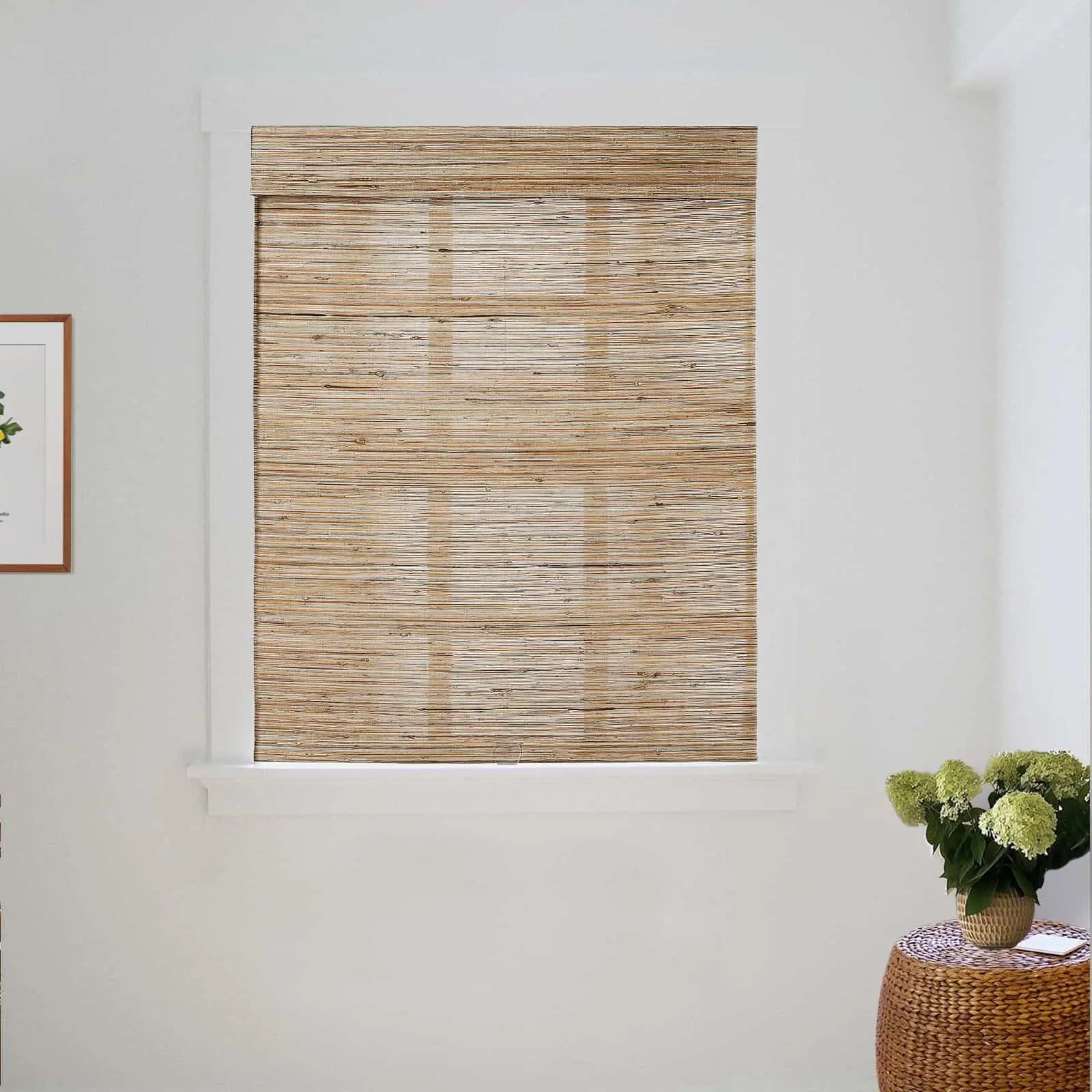 Rae Natural Ramie Jute Woven Wood Window Shades - Series M | Eco-Friendly Bamboo Blinds for Living Room, Bedroom & Office | Light Filtering & UV Protection