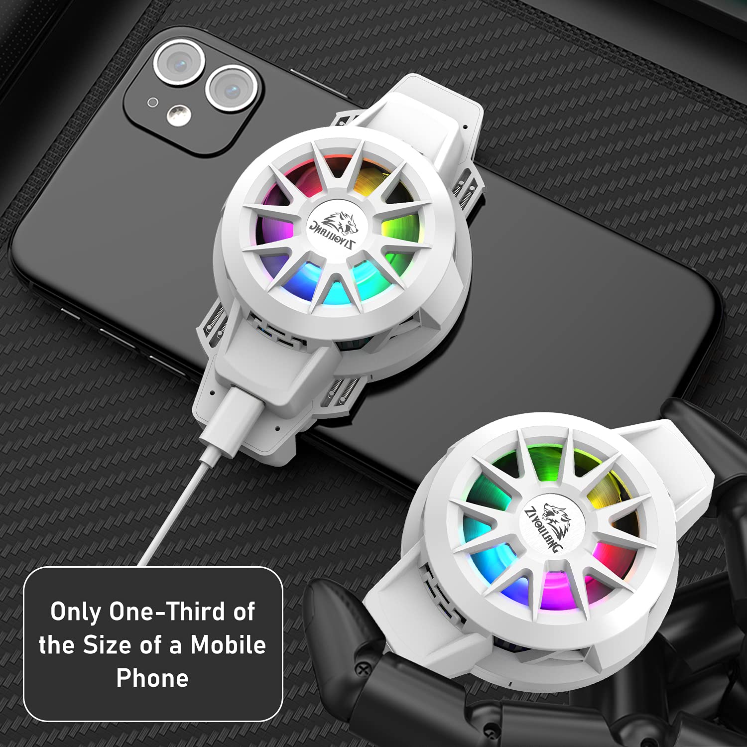 XINMENG Portable Phone Cooler - Fast Cooling Mobile Phone Radiator & Heatsink for Gaming, Streaming (Fits 2.63-3.46 inch Phones) | Perfect for iPhone, Android, Gaming Sessions & Long Video Watching