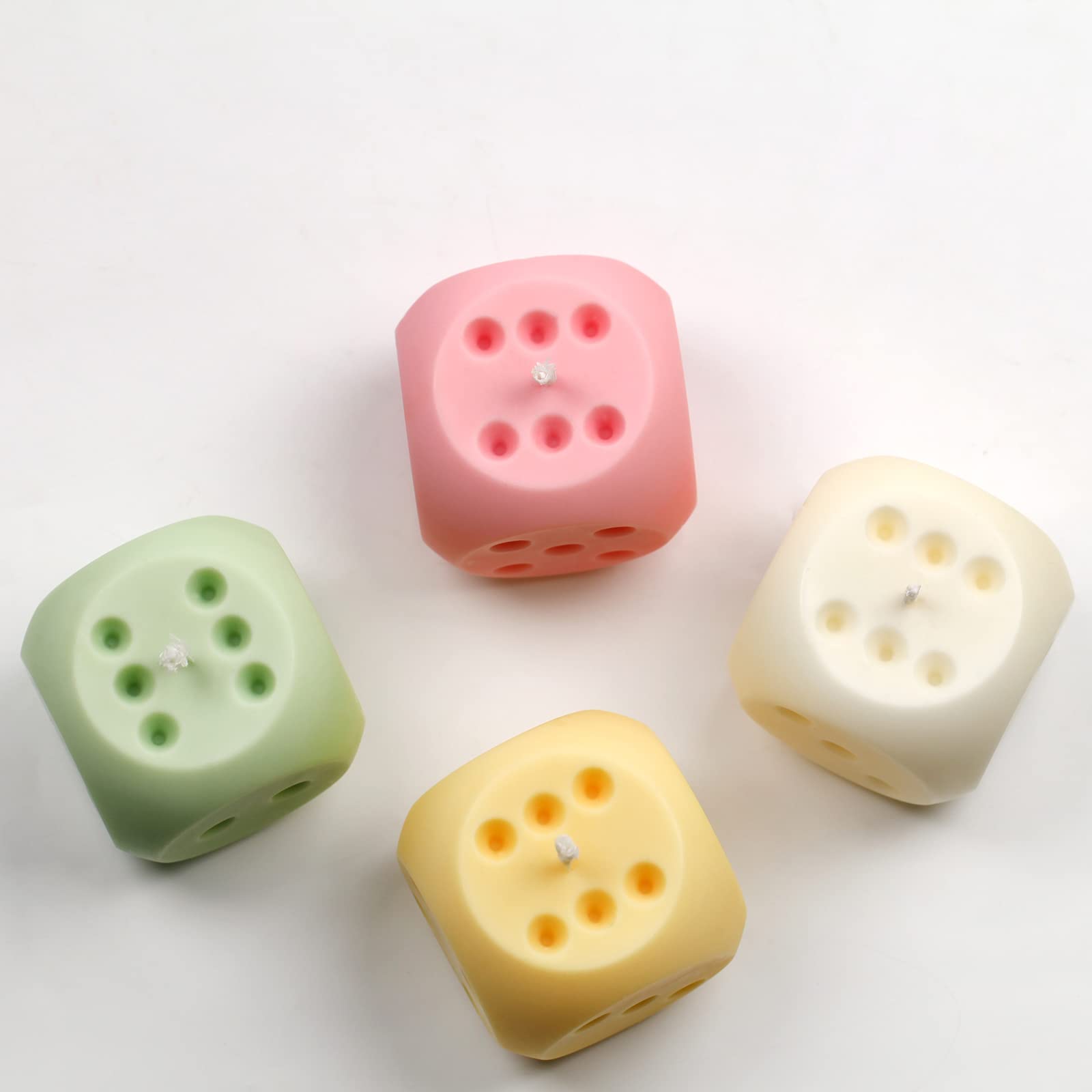 Dice Shaped Silicone Candle Mold for DIY Candle Making - Aromatherapy Candles, Wax Melts, Soap & Polymer Clay Crafts - Perfect for Home Decor, Gifts, and Relaxation Therapy