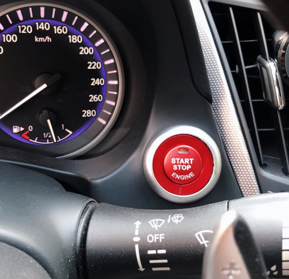 Nissan Infiniti Q50 Q60 QX60 Engine Start Stop Push Button Cover & Ring - Premium Car Accessory for Enhanced Interior Protection & Style