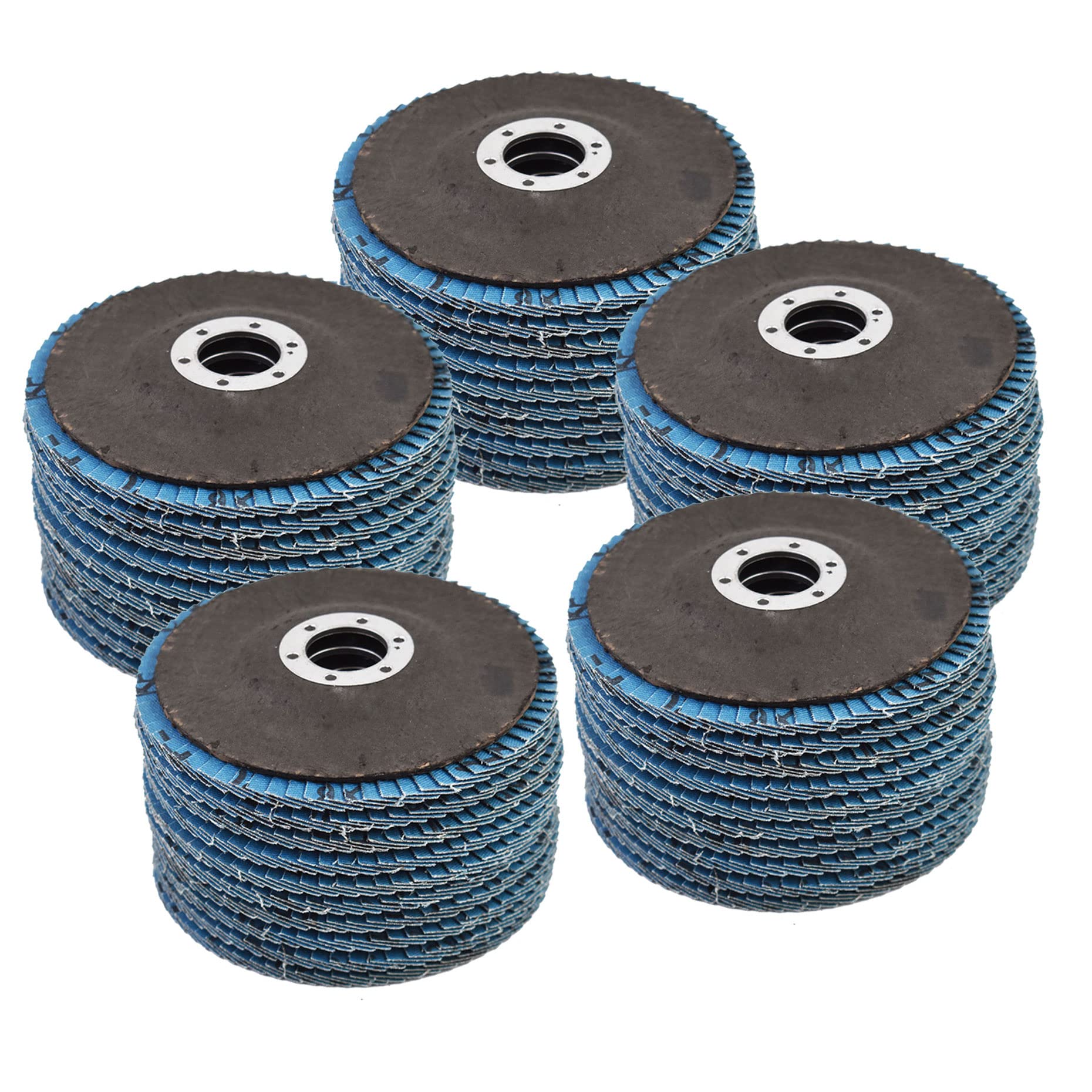 Kimllier 50-Pack Premium Zirconia Flap Discs 4-1/2 Inch x 7/8 Inch - 40 Grit Grinding Wheels for Angle Grinders (Type 29) - Ideal for Metal Grinding, Rust Removal & Surface Preparation