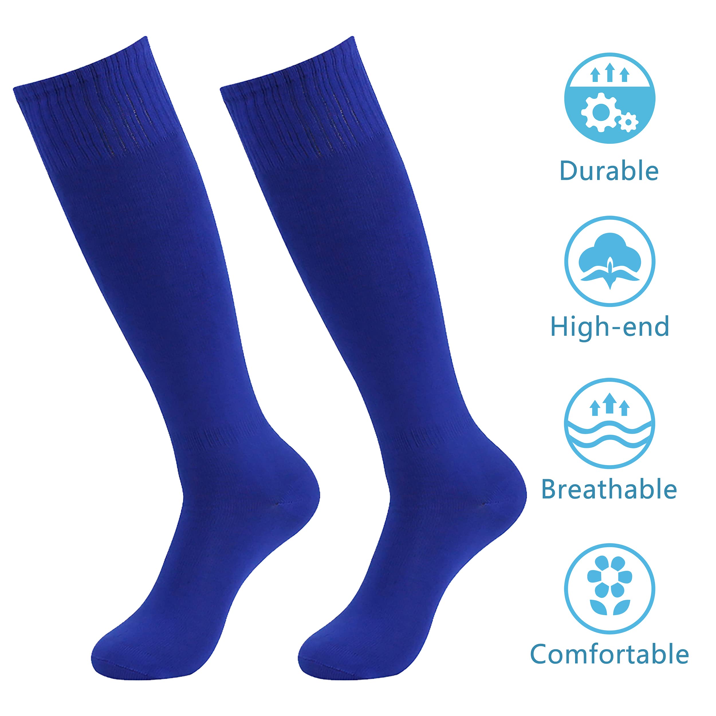 **Best Soccer Socks for Men & Women – Knee High, Lightweight, Breathable Team Sports Socks for Football, Softball, Baseball (2/6/12 Pairs) – Perfect for Training, Matches & Casual Wear**