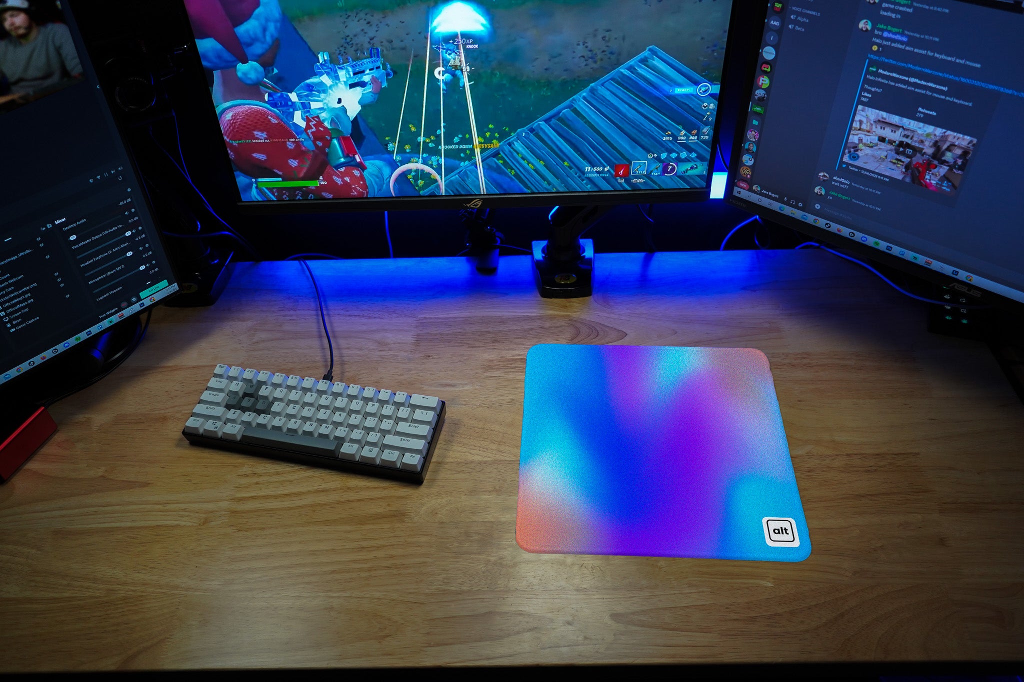 Premium Blue Poise Mouse Pad - Non-Slip Gaming & Office Desk Mat with Smooth Surface for PC, Laptop, Workstation - Perfect for Gamers, Programmers & Professionals