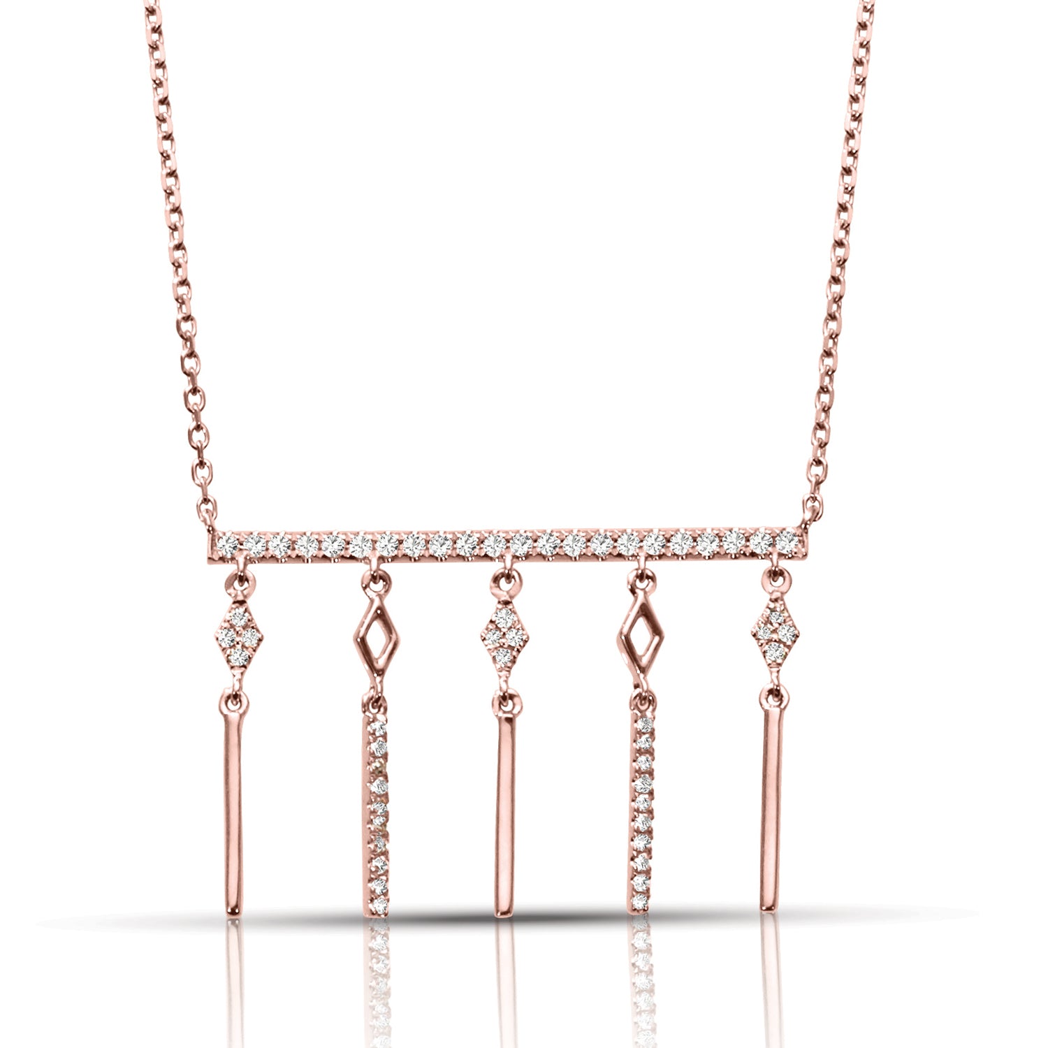 0.25 Carat Diamond Bar Necklace - Dainty Gold Pendant for Women - Perfect for Everyday Wear, Date Nights & Special Occasions