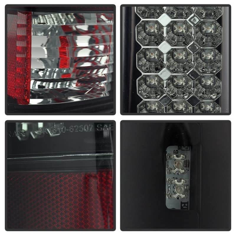 Spyder Auto 5078179 LED Tail Lights - Black/Smoked Lens - High Visibility Brake Lights - Compatible with Select Car Models - Perfect for Night Driving & Enhanced Safety