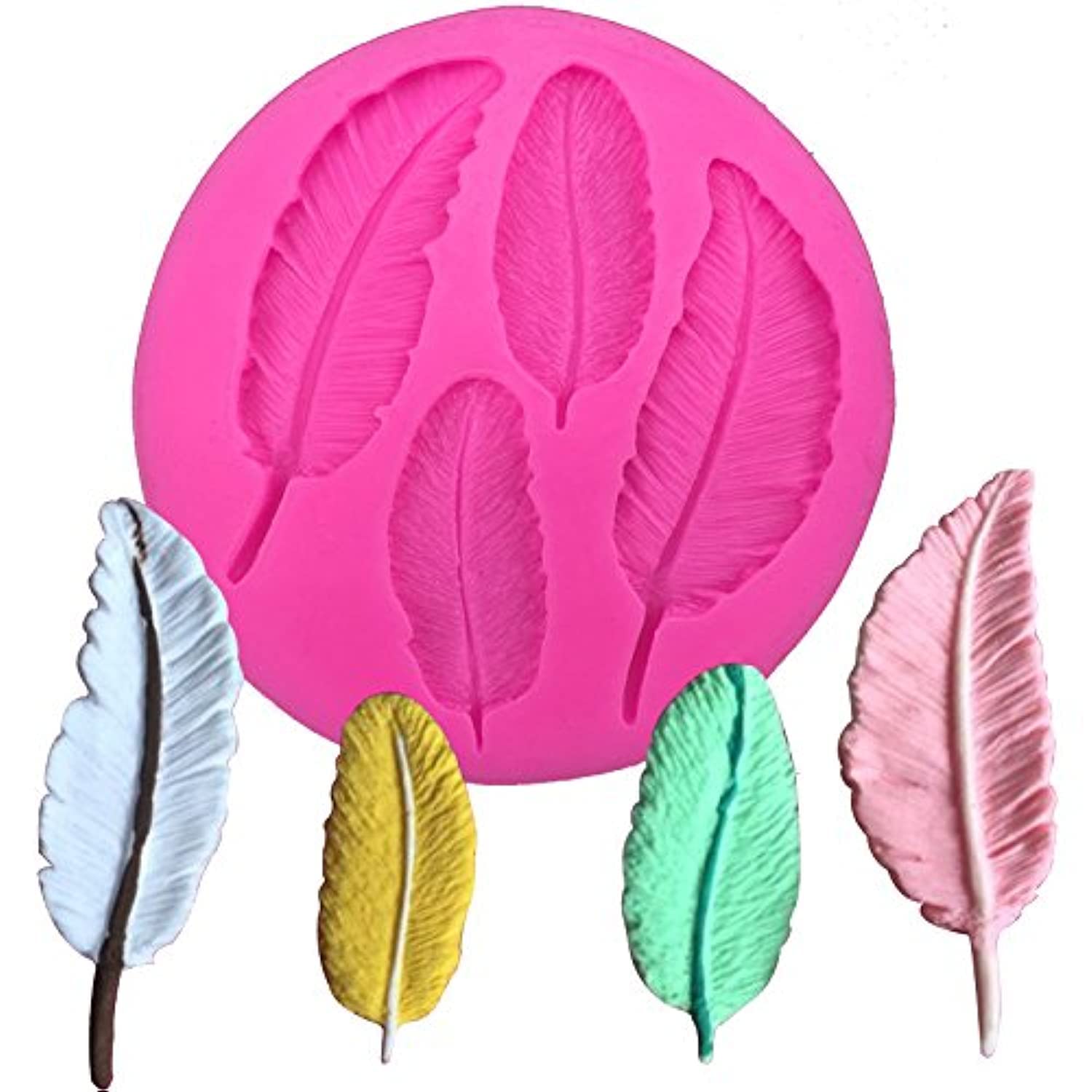3D Birds Feather Silicone Mold - 100% Food-Grade, Non-Stick DIY Baking Mold for Cake, Chocolate, Candy, Fondant, Pudding & Cupcake Decoration | Perfect for Home Baking, Polymer Clay Crafts & Handmade Desserts