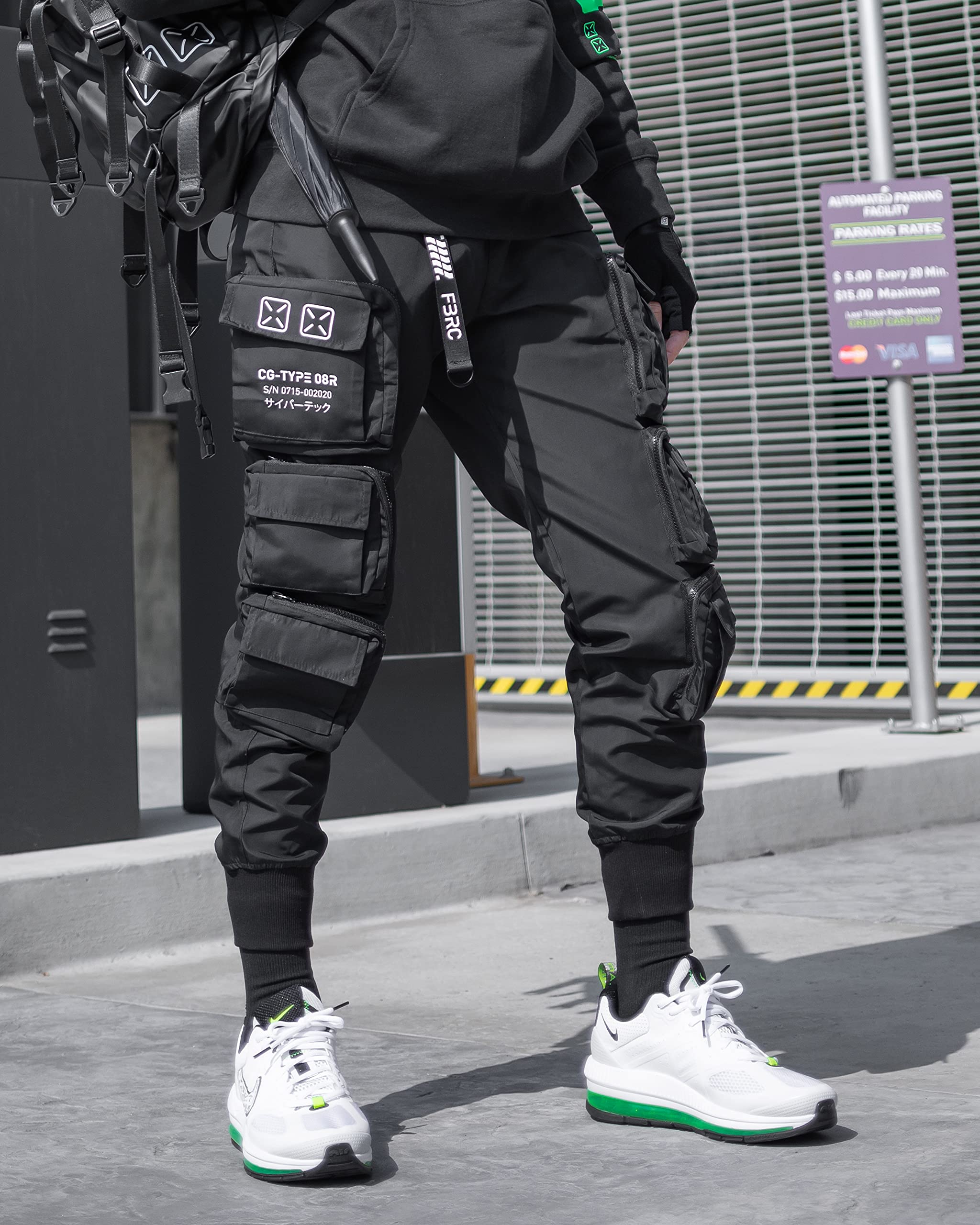 Universe Techwear Cargo Jogger Pants - Waterproof Stretch Fabric for Men | Streetwear, Hiking & Urban Fashion
