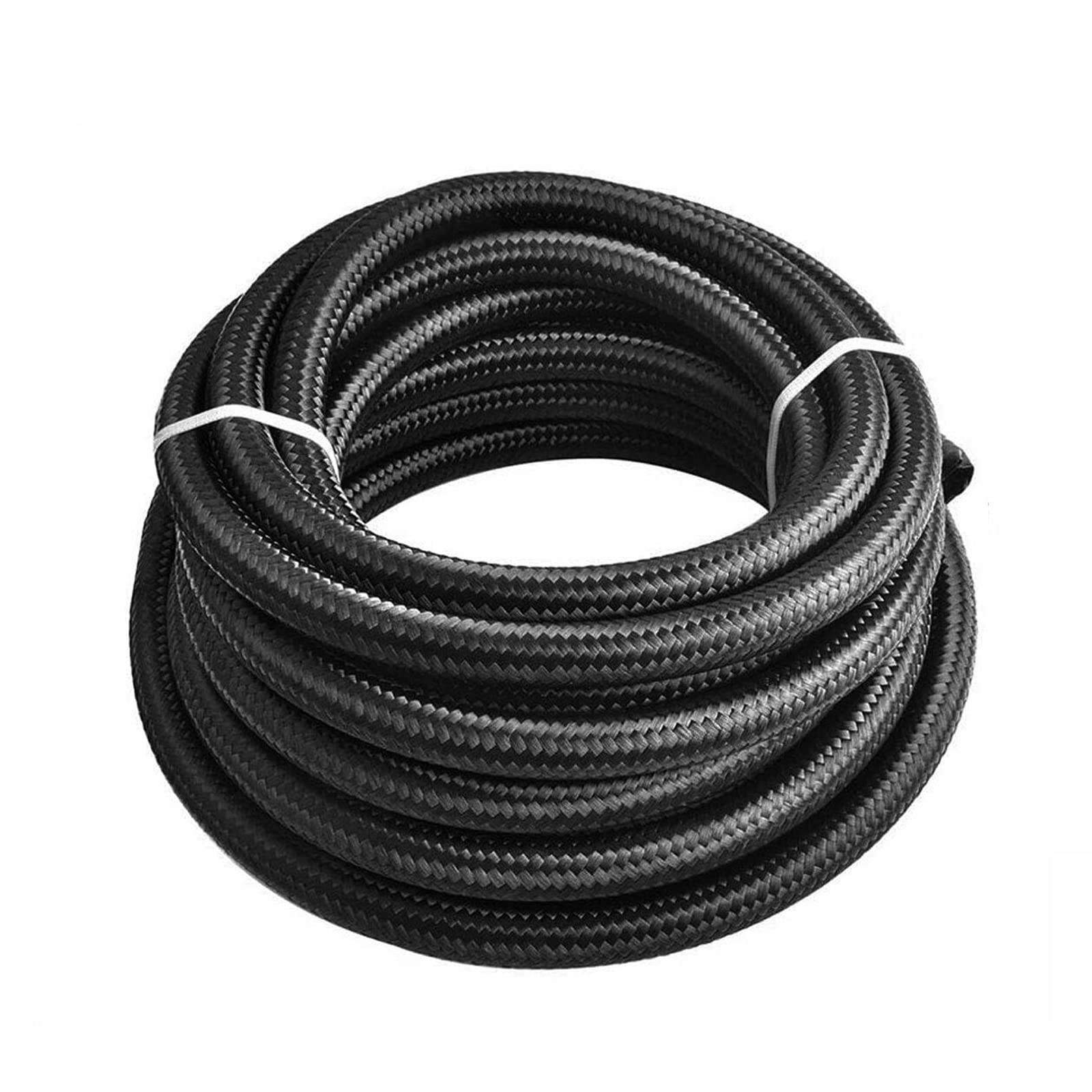 4AN 20ft Stainless Steel Braided Fuel Hose - For Oil & Gas Transfer