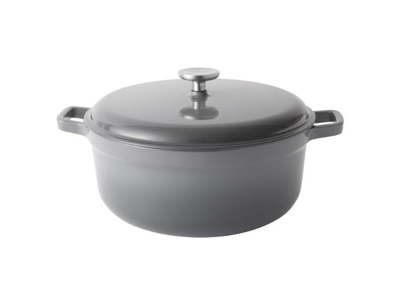 BergHOFF GEM 11 Enameled Cast Iron Dutch Oven with Lid - 7.2 Quart (6.8L) Heavy Duty Cookware for Baking, Braising & Slow Cooking - Perfect for Soups, Stews, Casseroles & Bread Making
