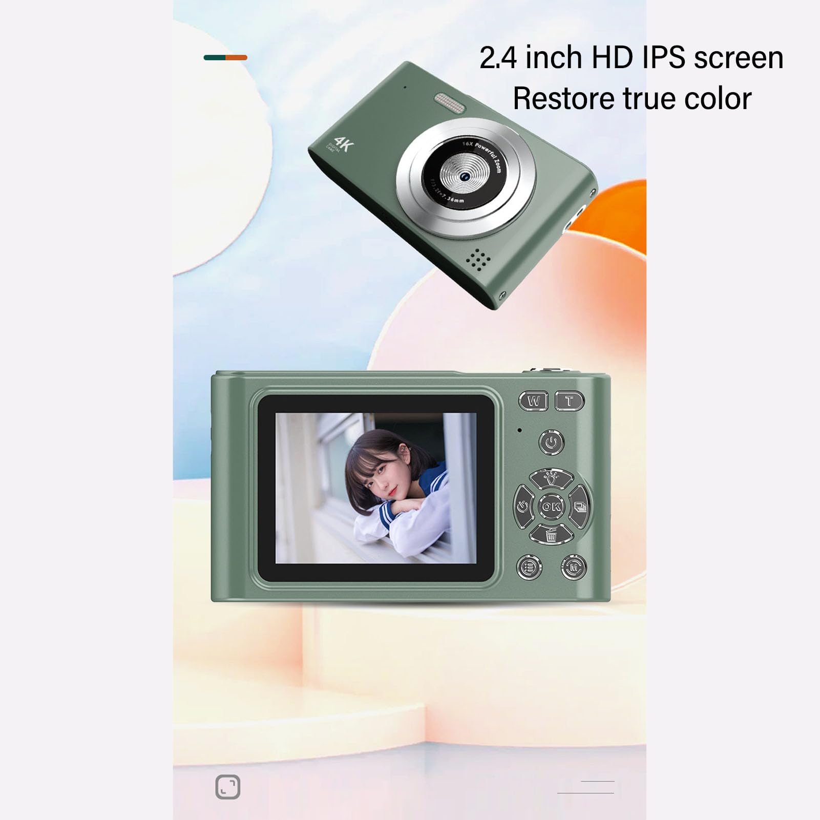 **48MP Compact Digital Camera with 2.4