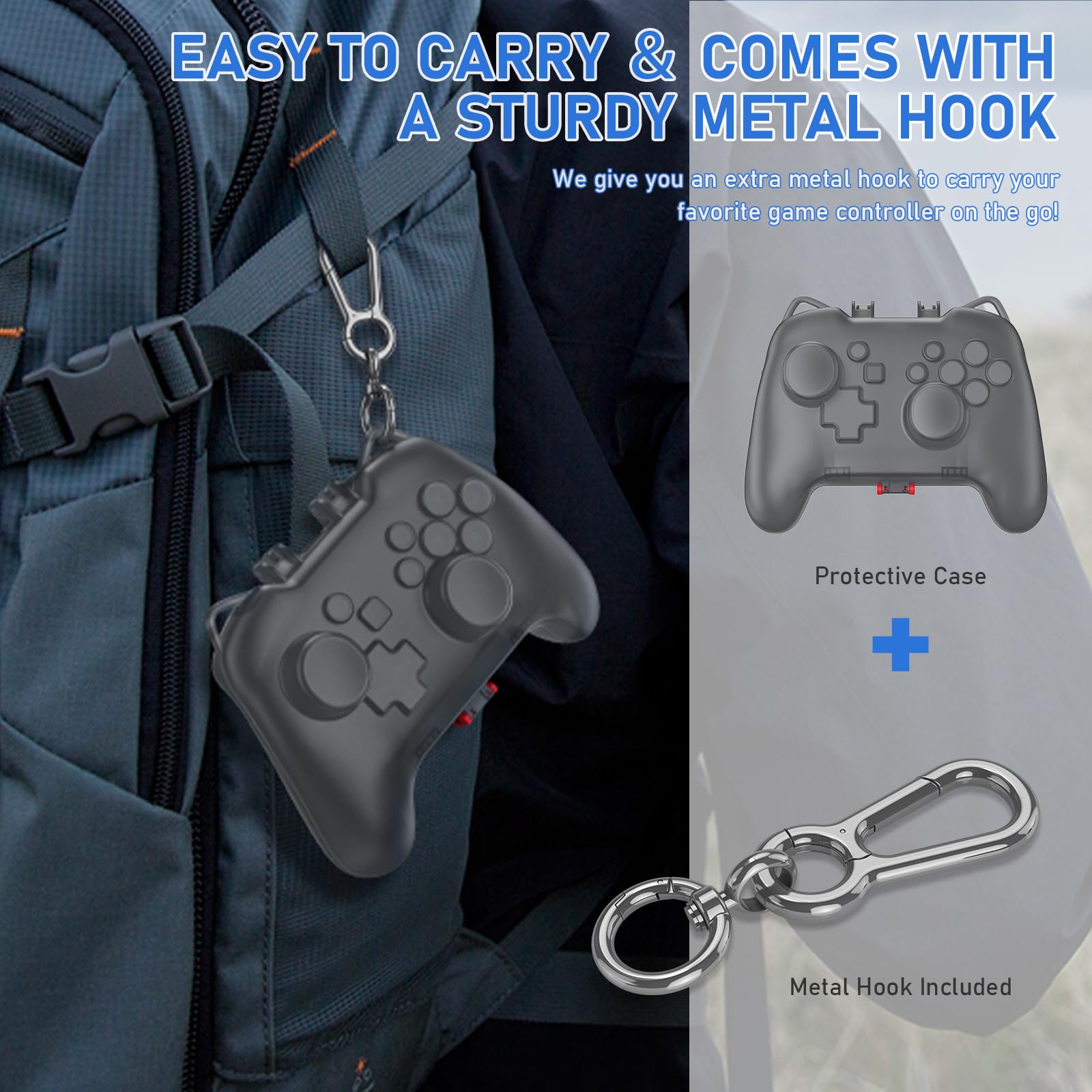 Premium Protective Case for Nintendo Switch Pro Controller - Durable Travel Carrying Storage Bag with Remote Holder - Ideal for Gaming Accessories, Travel & Home Storage