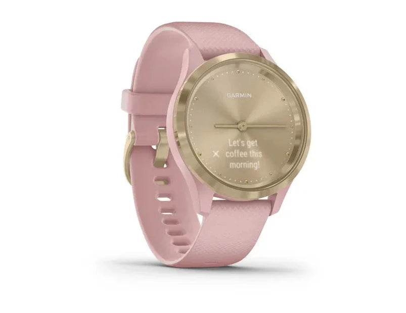 Garmin vívomove 3S Smartwatch - Light Gold Stainless Steel Bezel, Dust Rose Case & Silicone Band | Fitness Tracker with Heart Rate Monitor | Perfect for Women's Workout, Running & Daily Activity Tracking