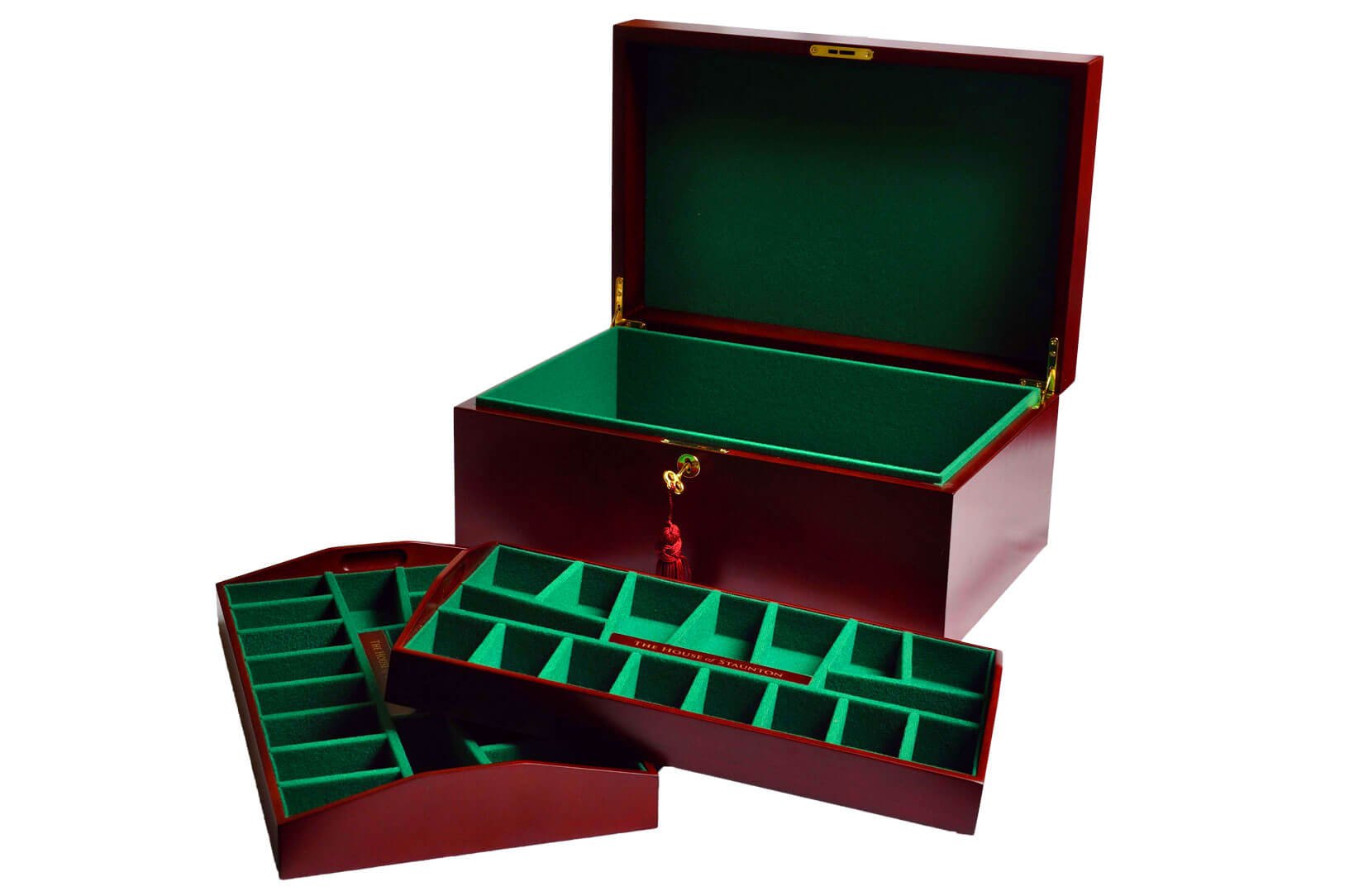 Staunton Fitted Chess Set - Premium Wooden Storage Box for Home & Travel
