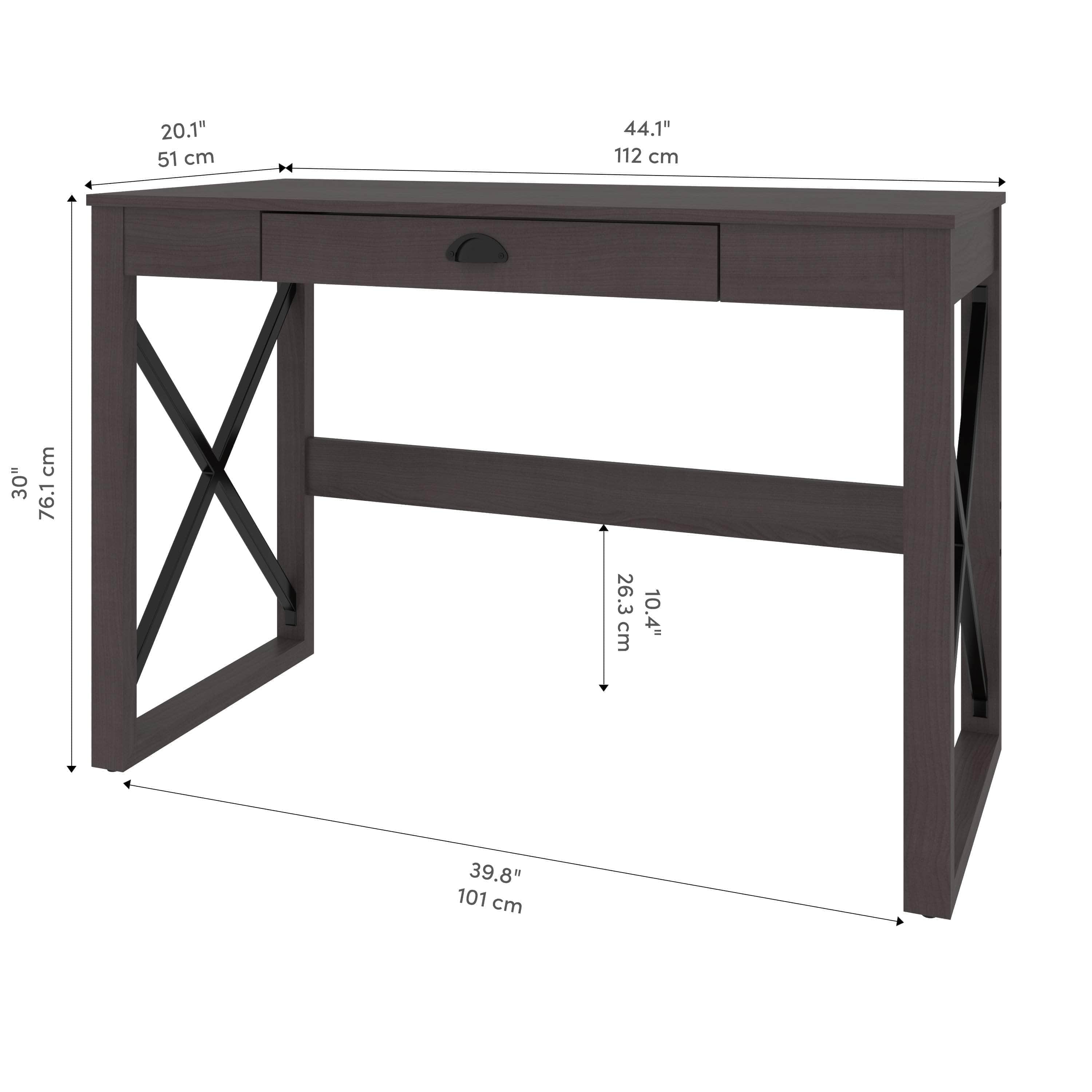 Talita 45W Small Desk - Compact Workspace Solution in 2 Colors | Perfect for Home Office, Dorm Room & Small Spaces