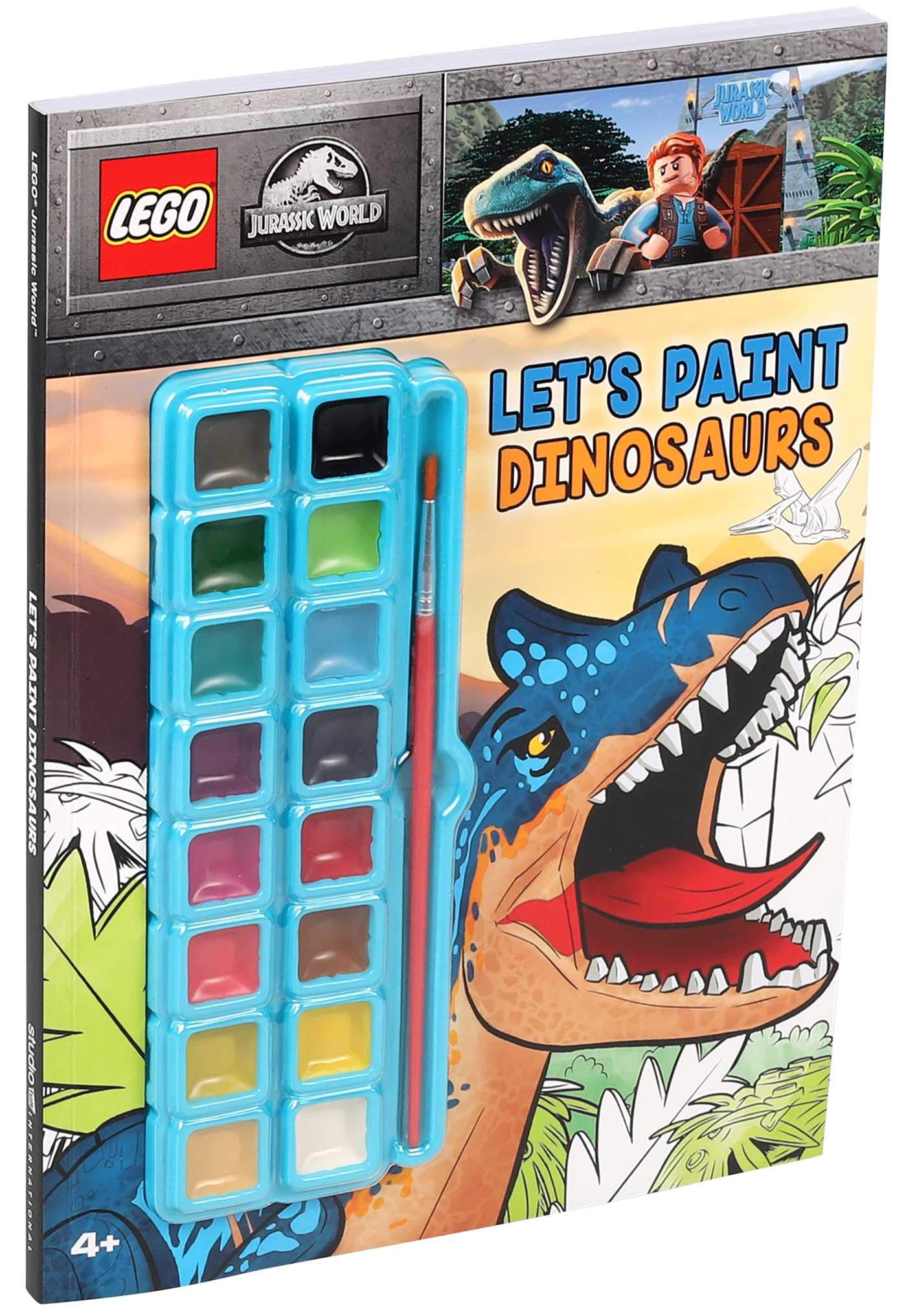 LEGO Jurassic World Dinosaur Painting Kit - Color & Activity Set for Kids with Paint | Creative Play, Birthday Gifts, STEM Learning Toys