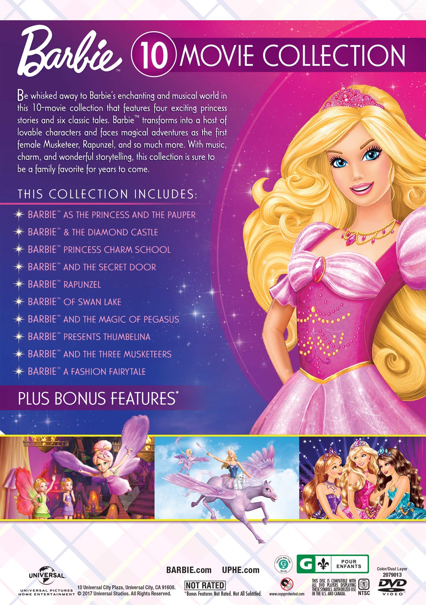 Barbie: 10-Movie Classic Princess Collection DVD Set - Perfect for Kids Birthday Gifts, Family Movie Nights & Princess-Themed Parties