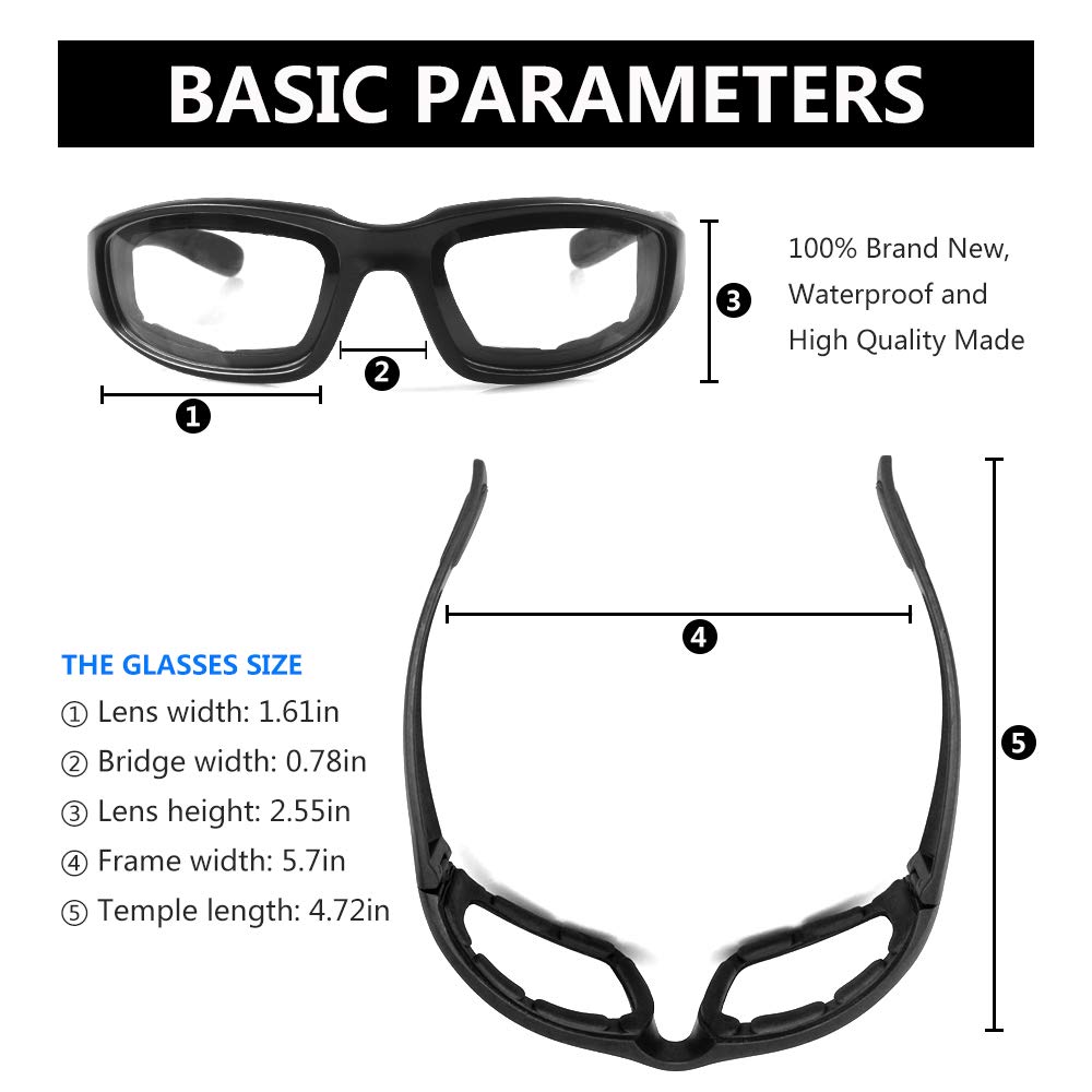 UV-Protected Motorcycle Glasses - Windproof, Dustproof for Outdoor Riding