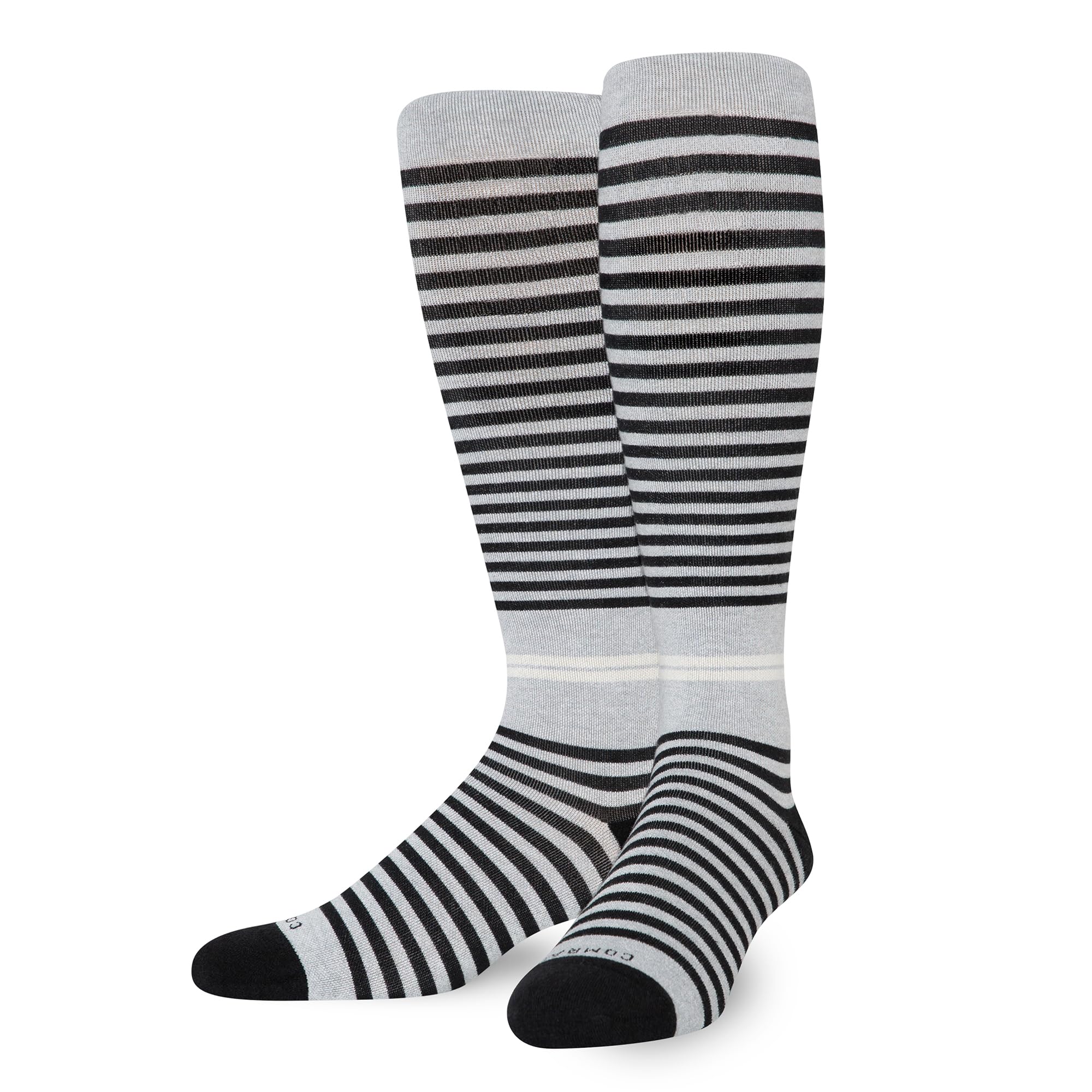 Comrad CloudCotton Knee High Compression Socks 15-20mmHg - Breathable Combed Cotton Support Socks for Men & Women - Perfect for Running, Travel & Circulation Support