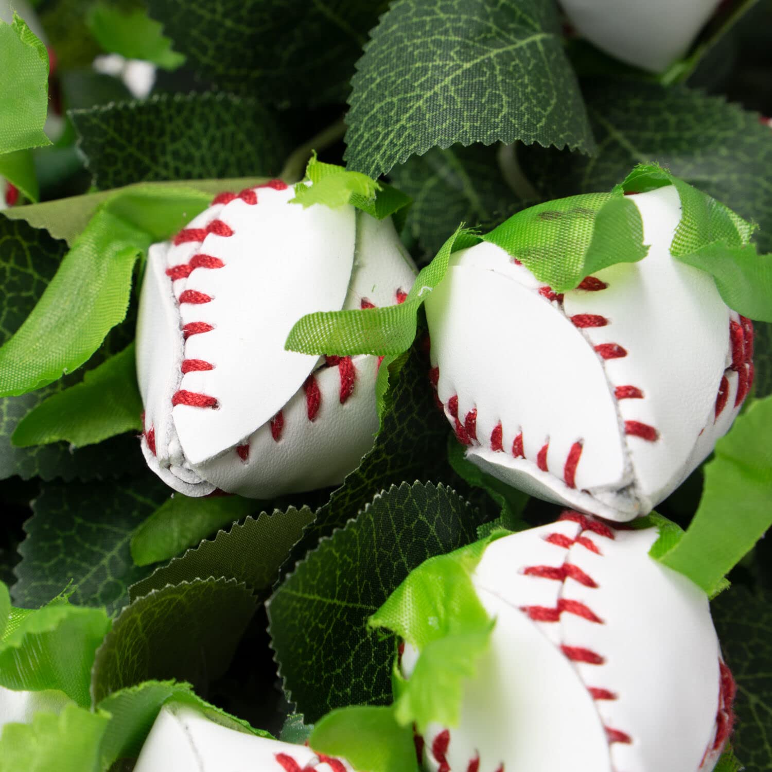 ChalkTalkSPORTS Baseball Rose Bouquet - 12 Real Leather Roses | Handmade Baseball Leather Flower Arrangement | Perfect Gift for Baseball Fans, Valentine's Day & Home Decor