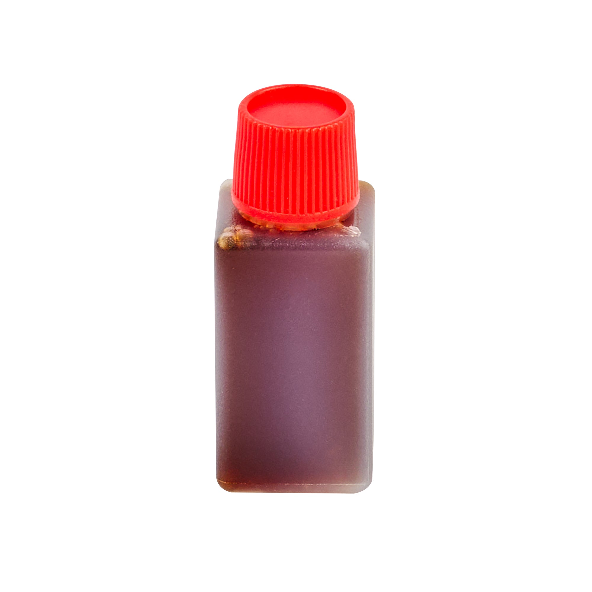 Bento Tek 6mL Clear Plastic Soy Sauce Bottles with Red Caps - 1/2