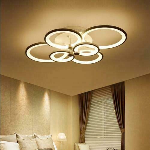 6-Head Modern Acrylic LED Chandelier - Creative Ceiling Light Fixture for Living Room & Bedroom - 110V - Elegant Lighting for Home Decor & Dining Areas
